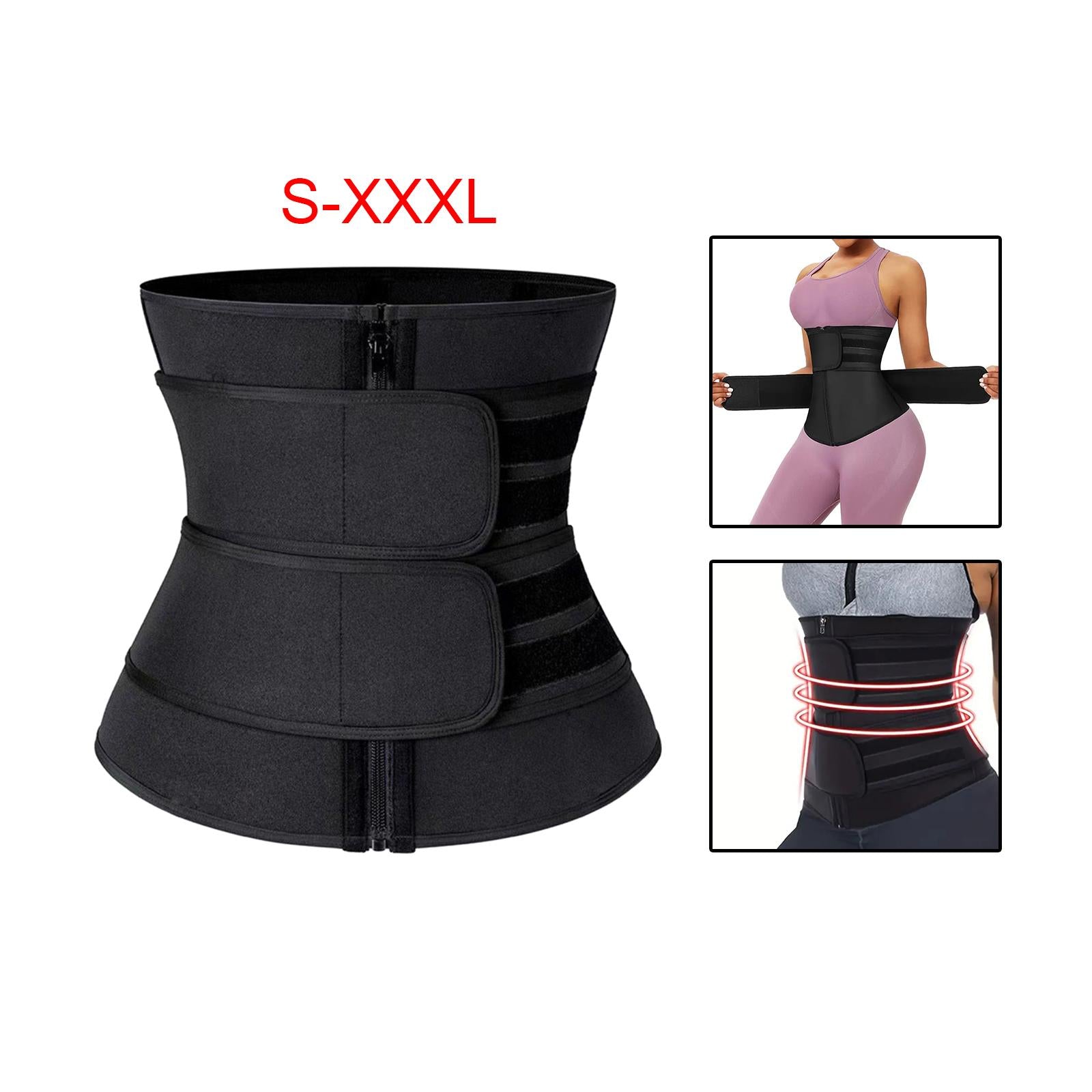 Women Waist Trainer Adjustable Elastic Sports Girdle Comfortable Body Shaper S