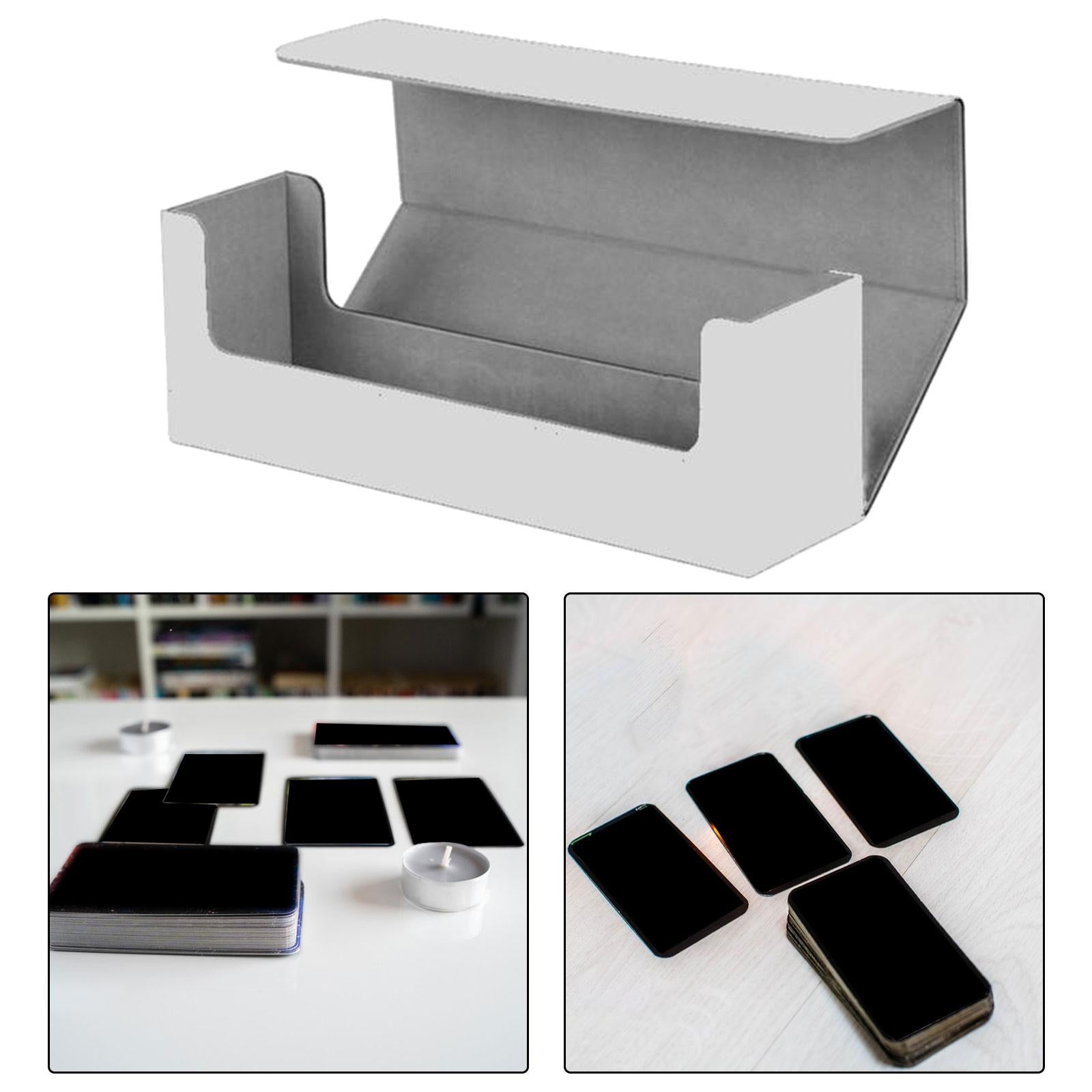 Trading Card Deck Box Storage Container Card Sleeve Dice Card Holder Display White