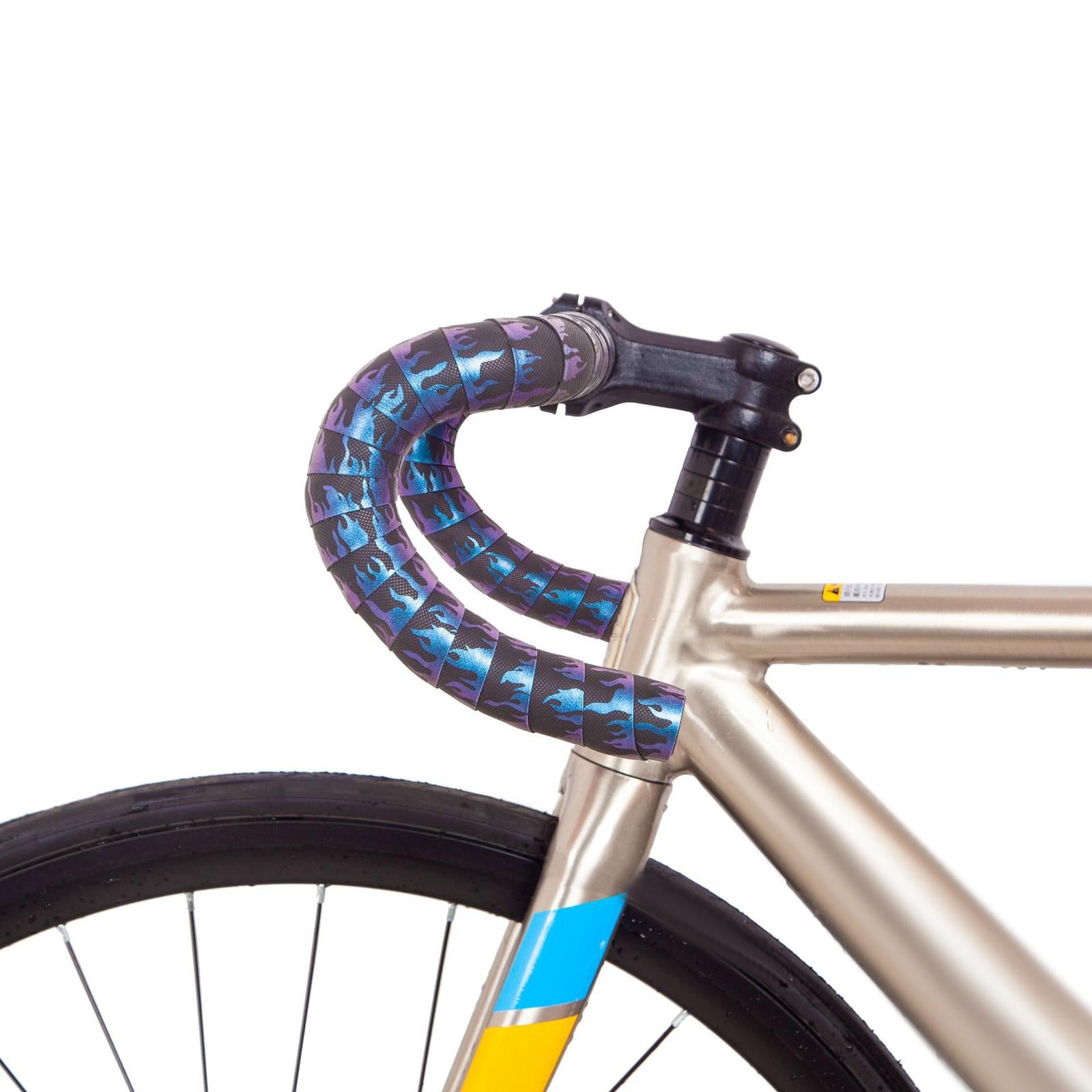 2Pcs Road Bike Handlebar Tapes with End Plug for Outdoor Cycling Grips Cover Blue Purple