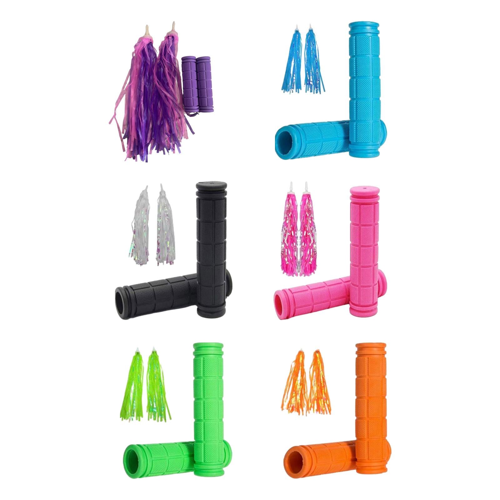 2x Kids Bike Handlebar Grips for Mountain Road Bikes Riding Skateboard Bikes Sky Blue
