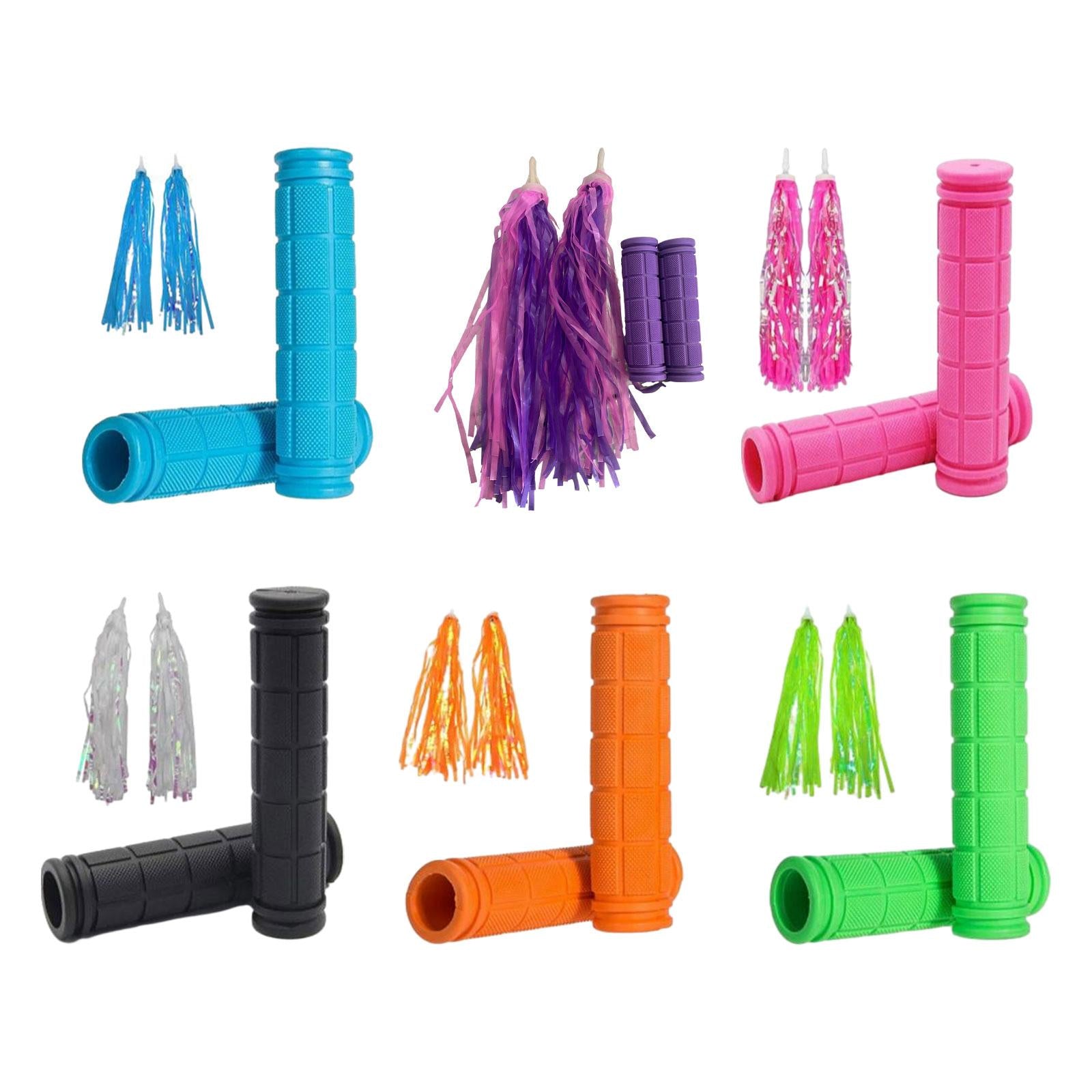 2x Kids Bike Handlebar Grips for Mountain Road Bikes Riding Skateboard Bikes Sky Blue
