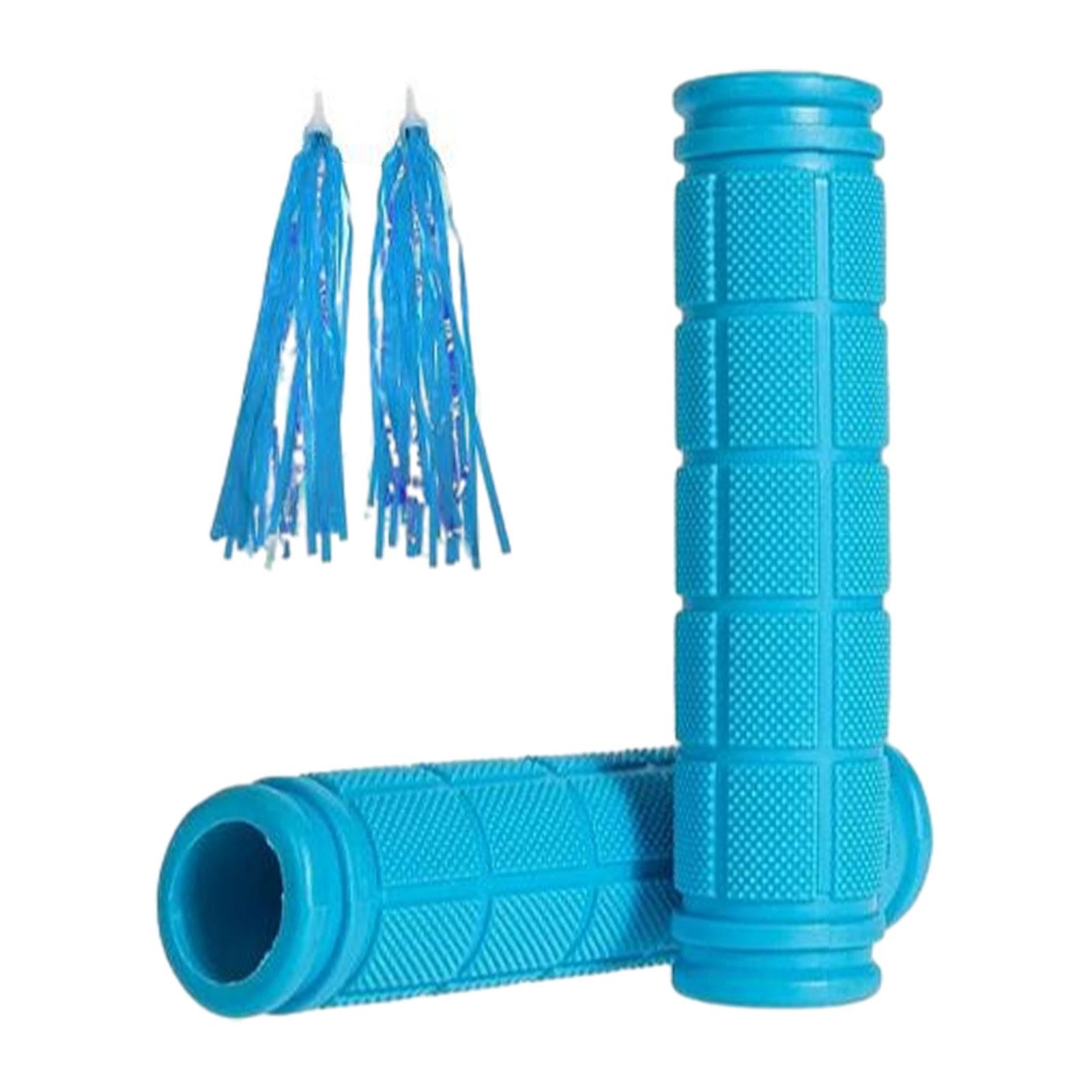 2x Kids Bike Handlebar Grips for Mountain Road Bikes Riding Skateboard Bikes Sky Blue
