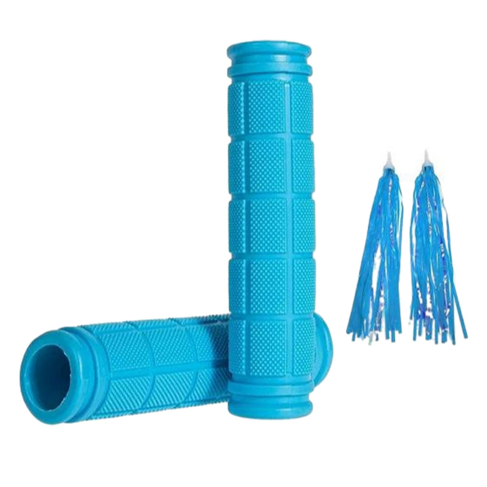 2x Kids Bike Handlebar Grips for Mountain Road Bikes Riding Skateboard Bikes Sky Blue