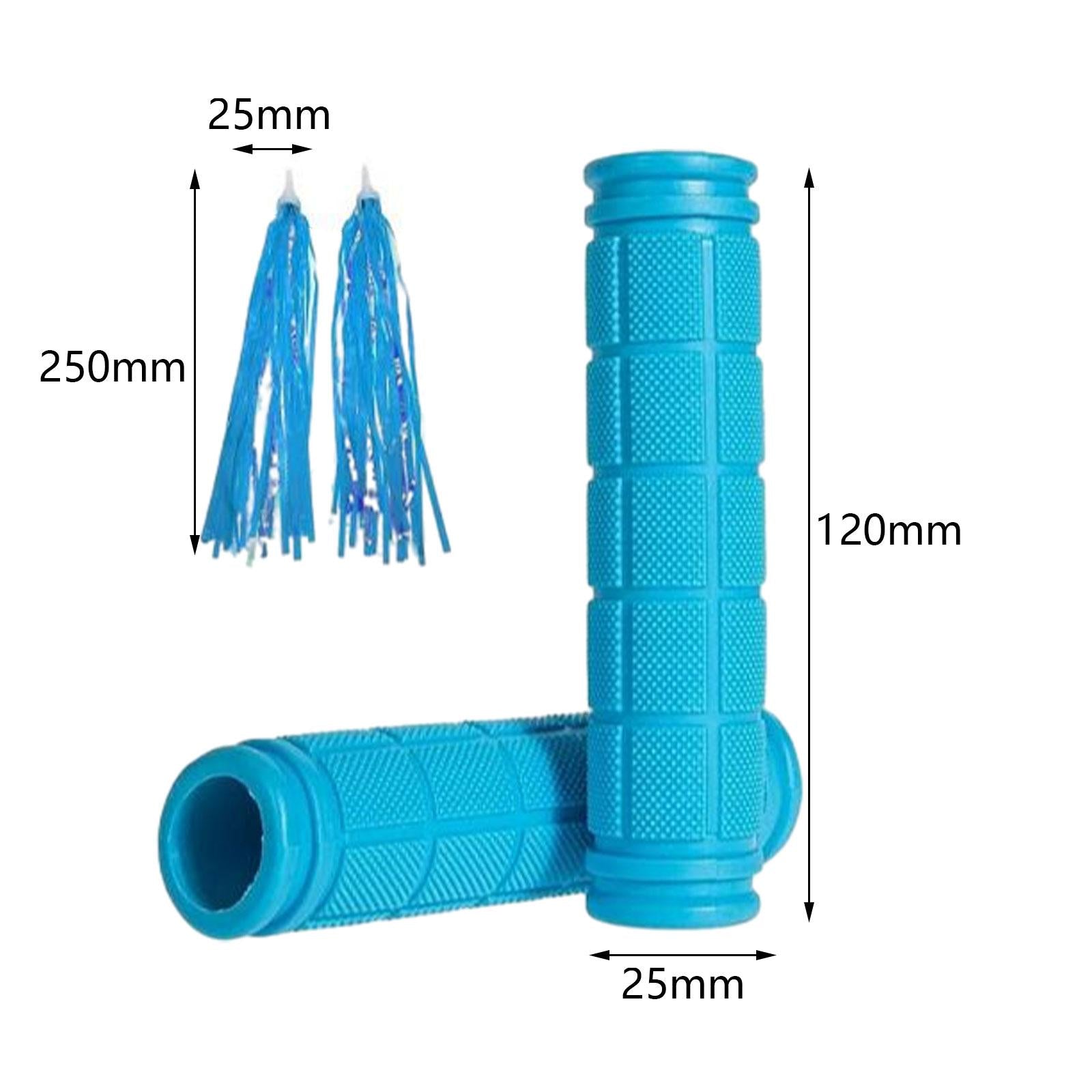 2x Kids Bike Handlebar Grips for Mountain Road Bikes Riding Skateboard Bikes Sky Blue