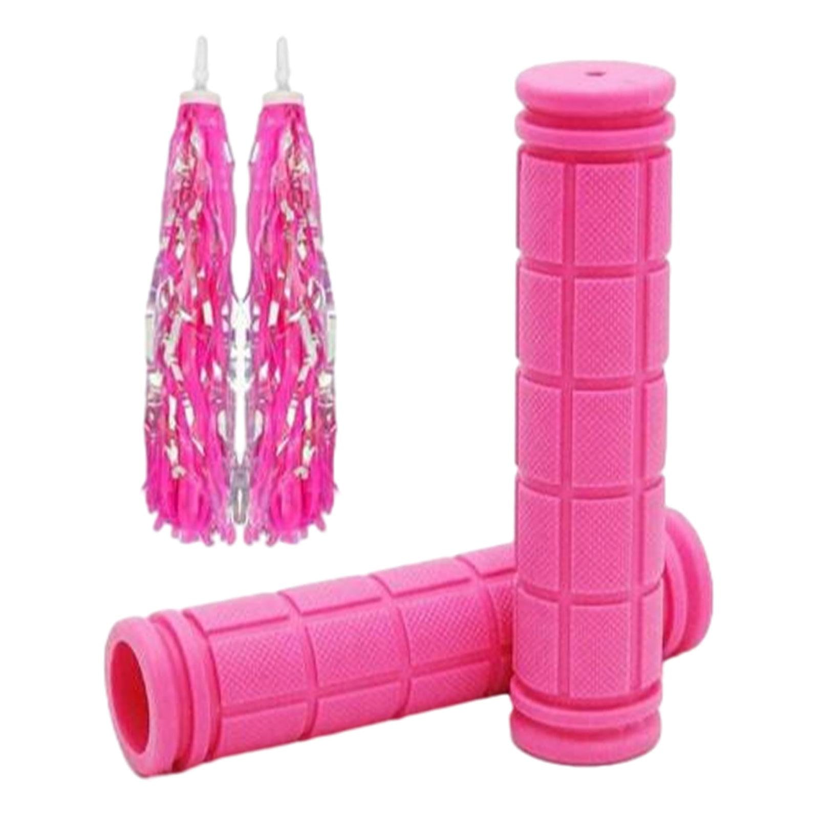 2x Kids Bike Handlebar Grips for Mountain Road Bikes Riding Skateboard Bikes Pink