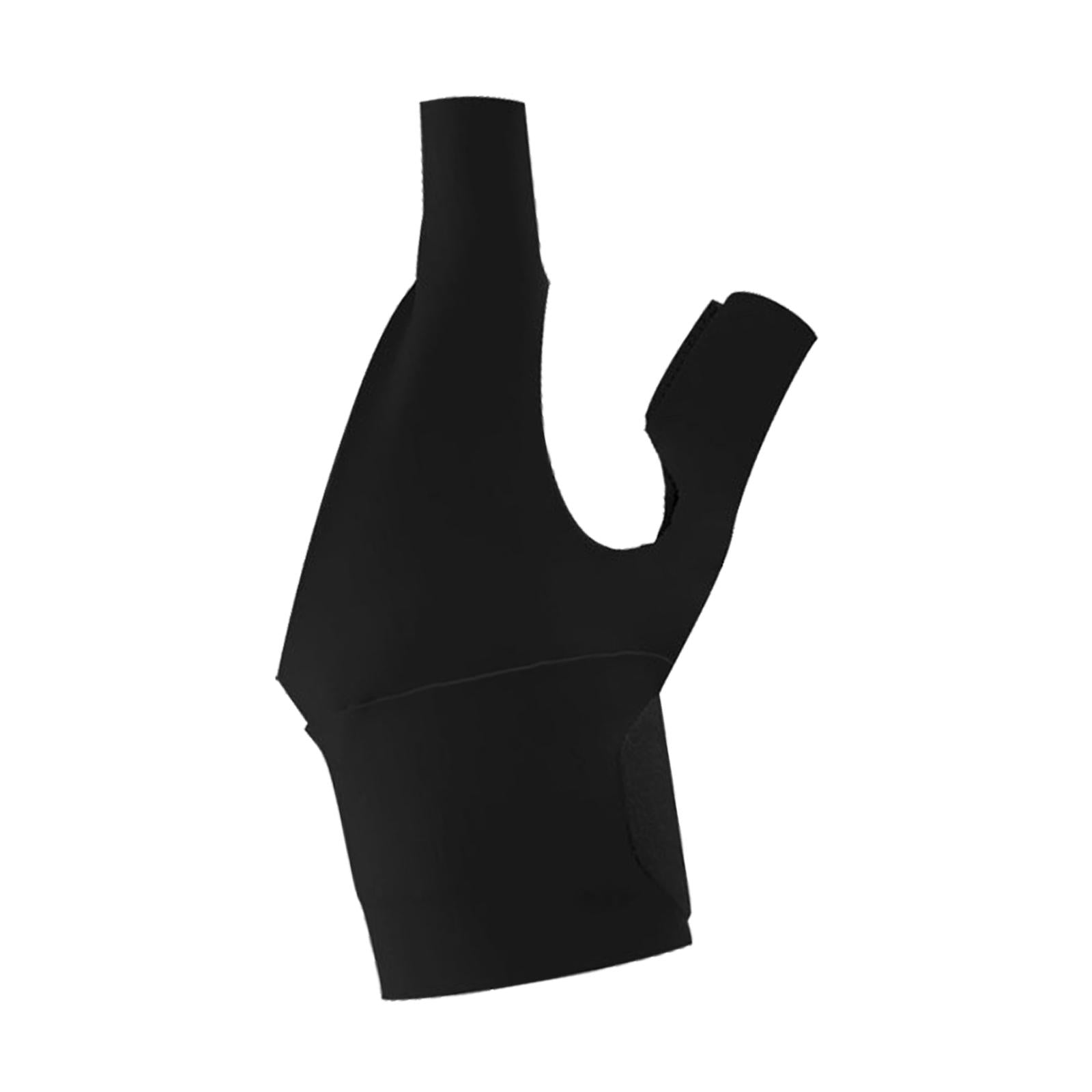 Two Finger Wrist Brace Adults Wrist Strap for Fitness Equipment Table Tennis Black Left