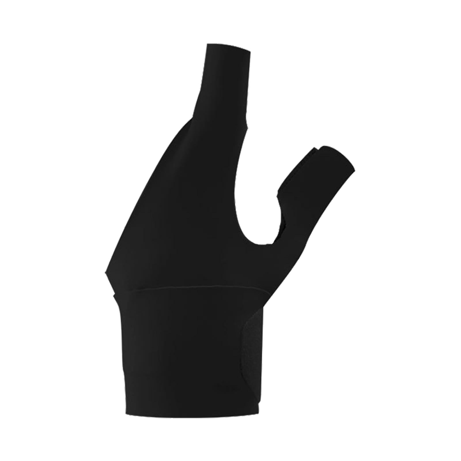 Two Finger Wrist Brace Adults Wrist Strap for Fitness Equipment Table Tennis Black Left