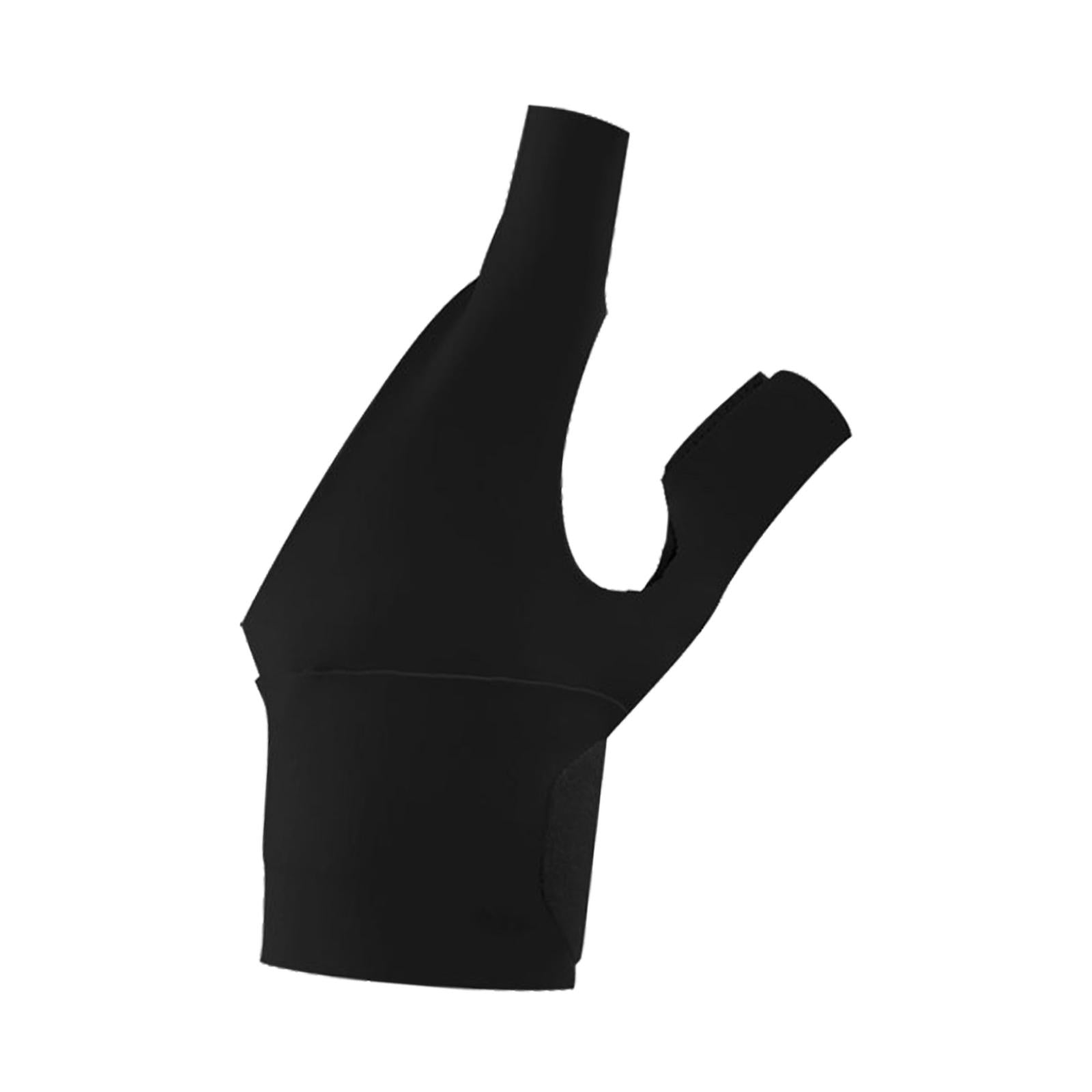 Two Finger Wrist Brace Adults Wrist Strap for Fitness Equipment Table Tennis Black Left