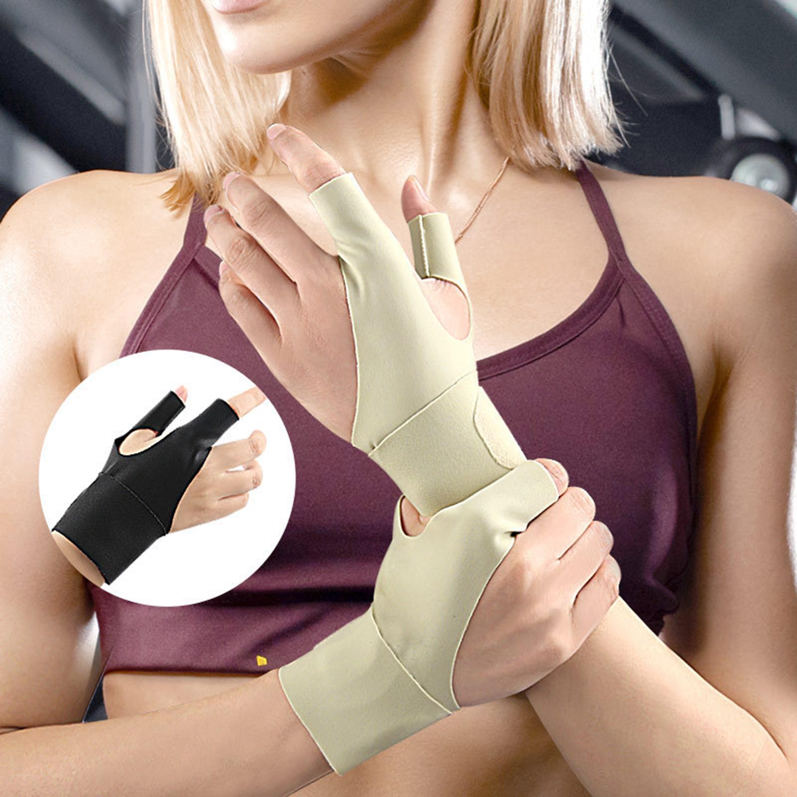 Two Finger Wrist Brace Adults Wrist Strap for Fitness Equipment Table Tennis Black Left