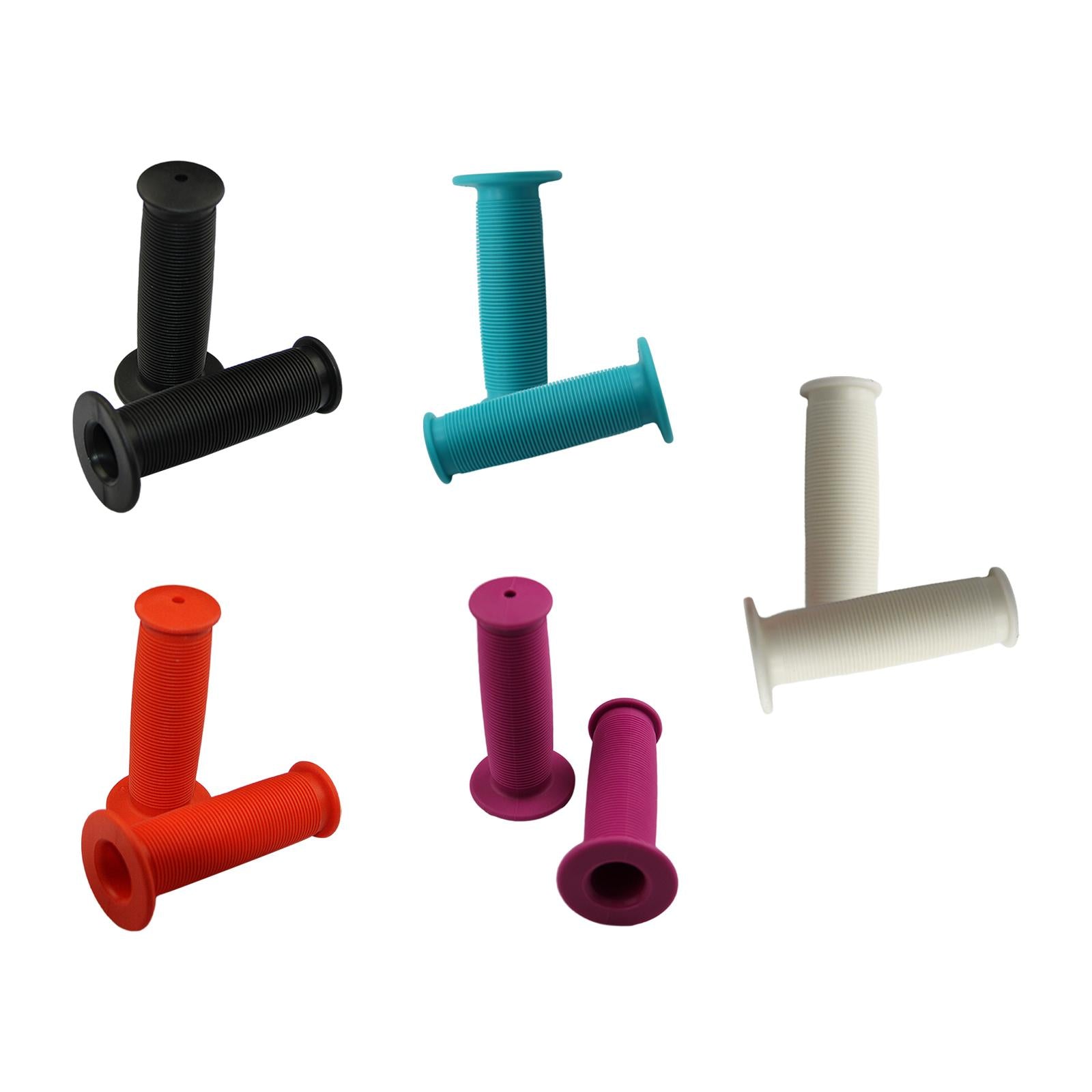 3xBike Handlebar Grips Replacement Rubber Non Slip for Folded Bikes Road Bikes Black