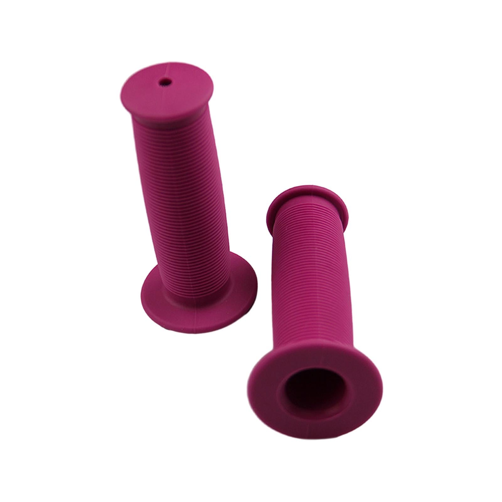 2xBike Handlebar Grips Replacement Rubber Non Slip for Folded Bikes Road Bikes Purple