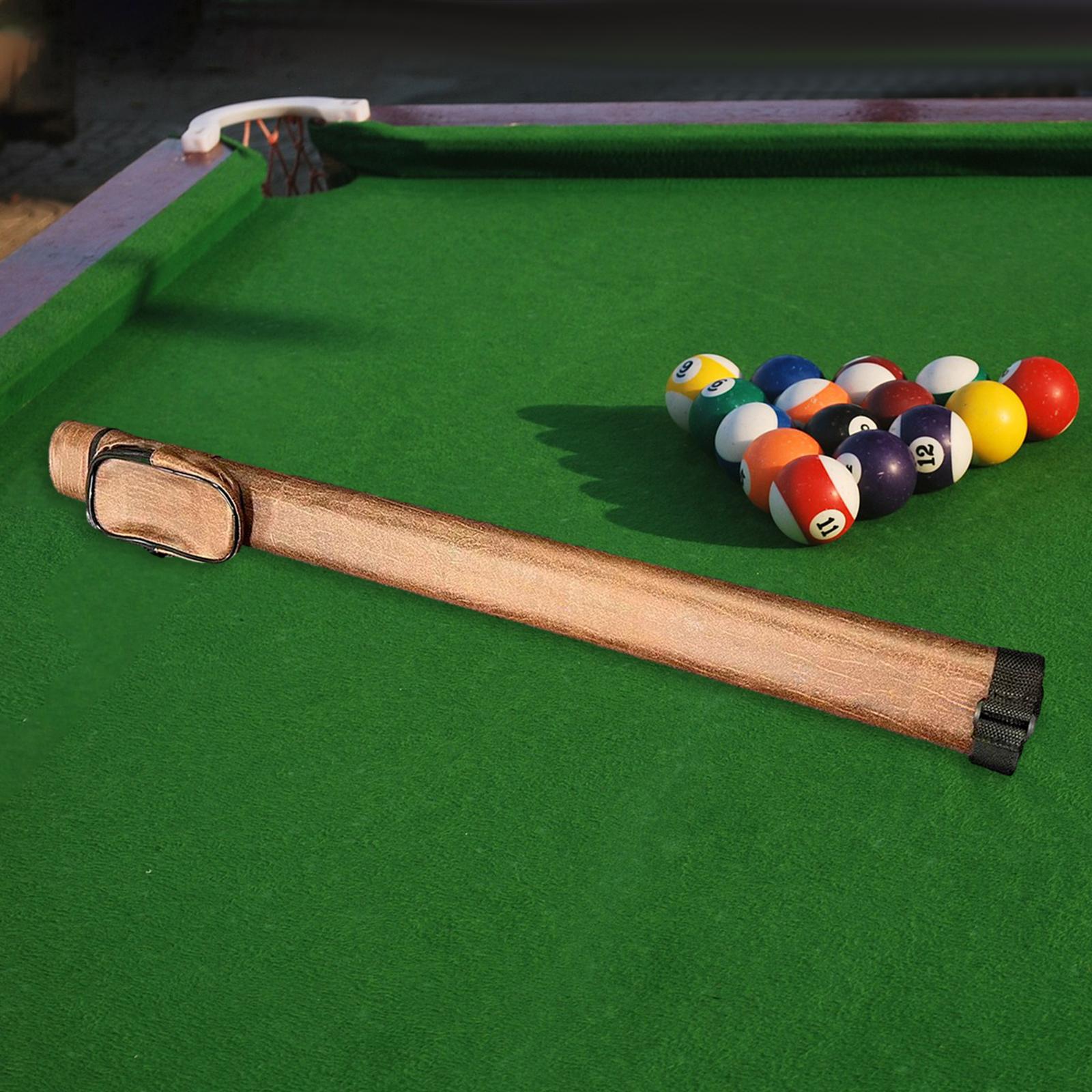 Billiard Pool Cue Carrying Case PU with Adjustable Shoulder Strap for Travel Yellow brown