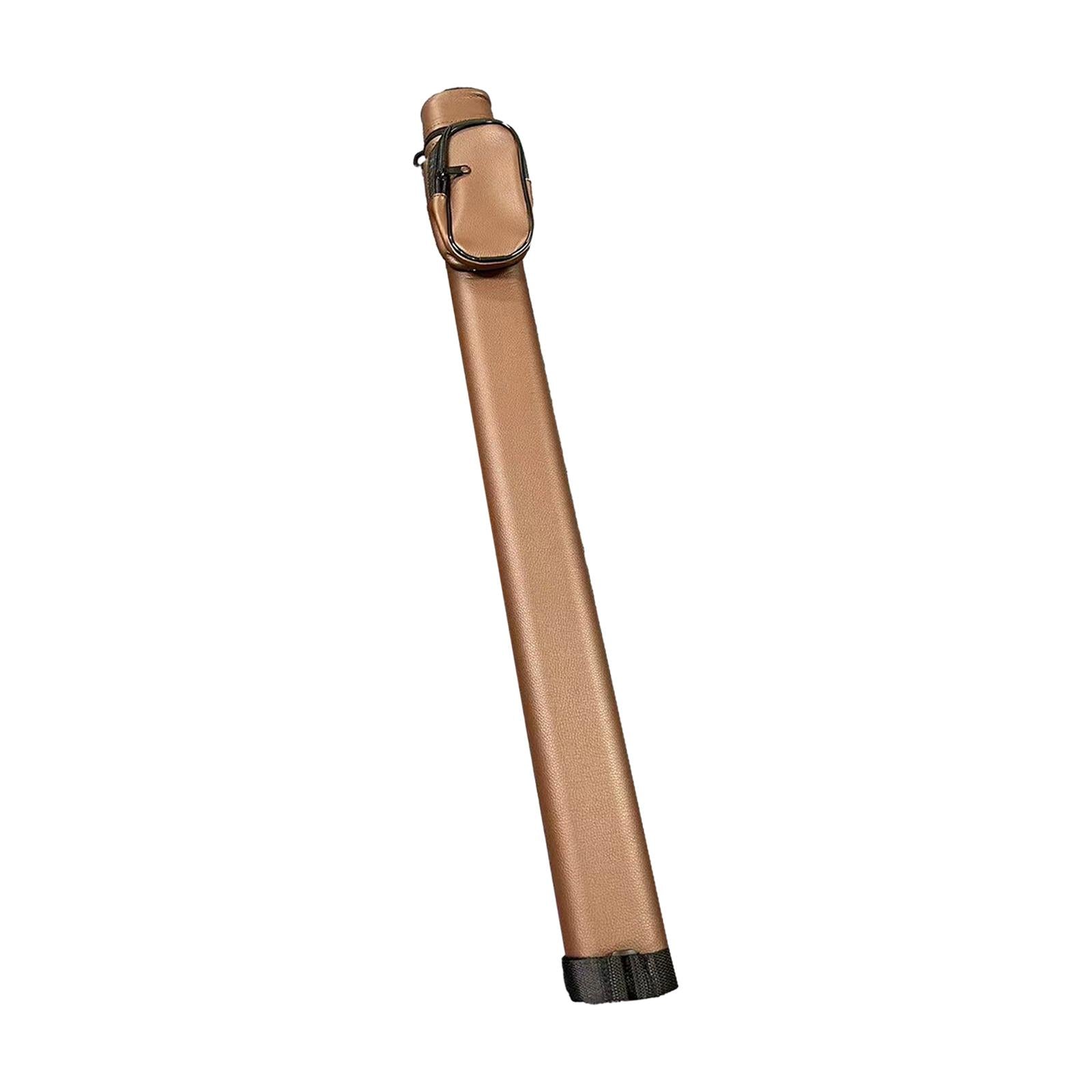 Billiard Pool Cue Carrying Case PU with Adjustable Shoulder Strap for Travel Dark khaki