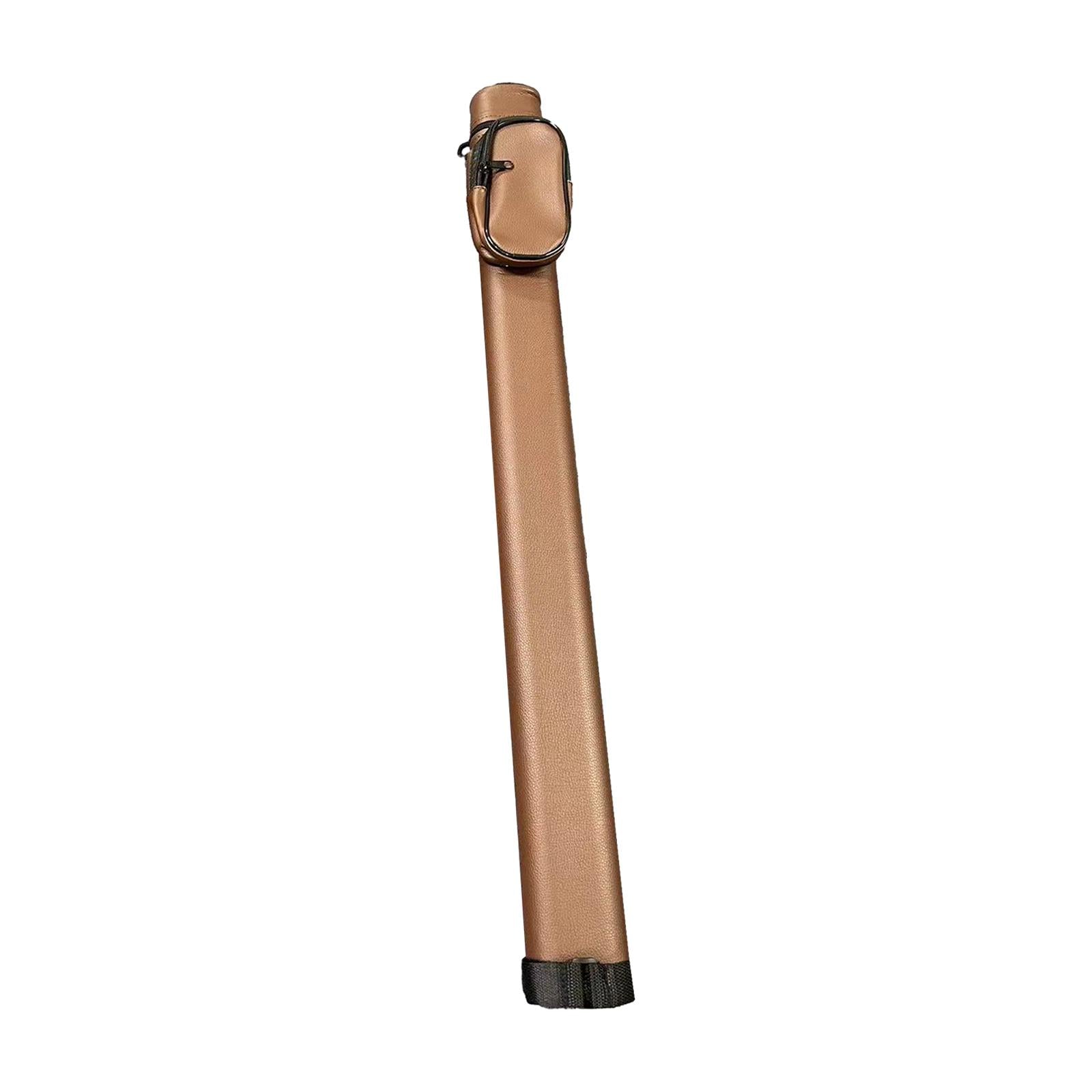 Billiard Pool Cue Carrying Case PU with Adjustable Shoulder Strap for Travel Dark khaki