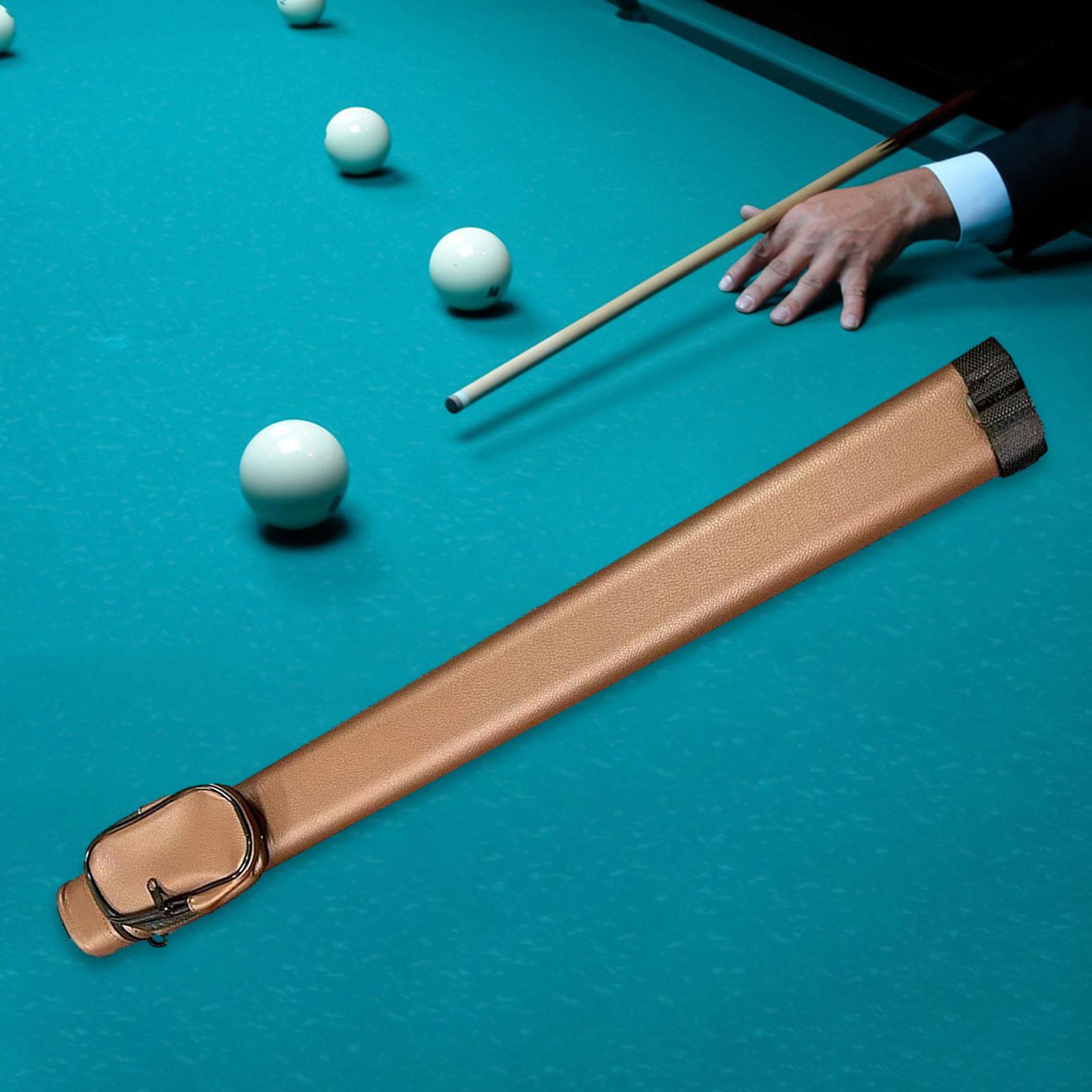 Billiard Pool Cue Carrying Case PU with Adjustable Shoulder Strap for Travel Dark khaki