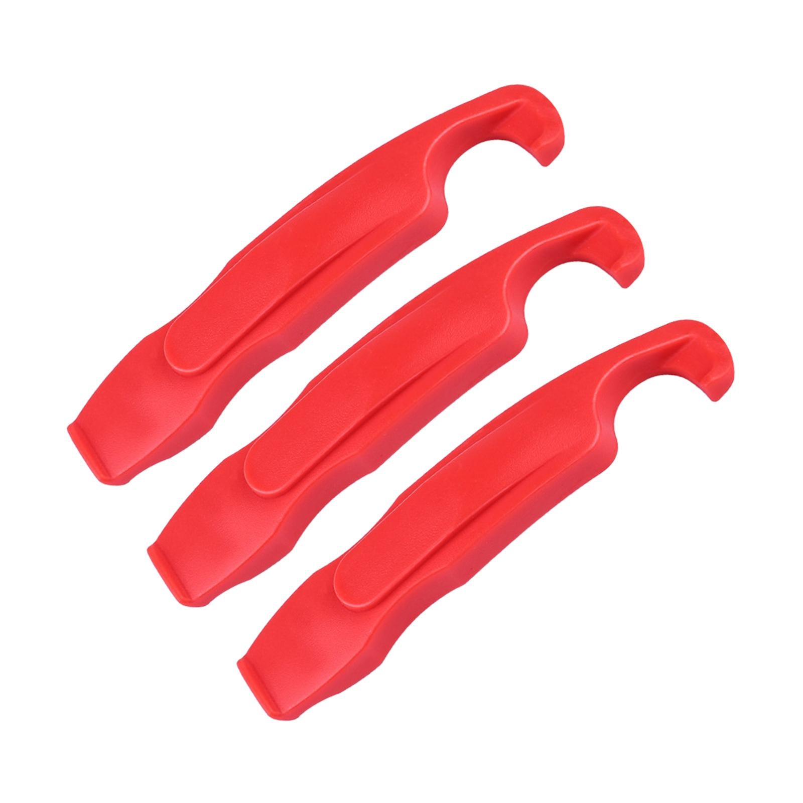 3Pcs Bike Tire Levers Set Premium Pry Bar Durable Bicycle Tire Removal Tools Red