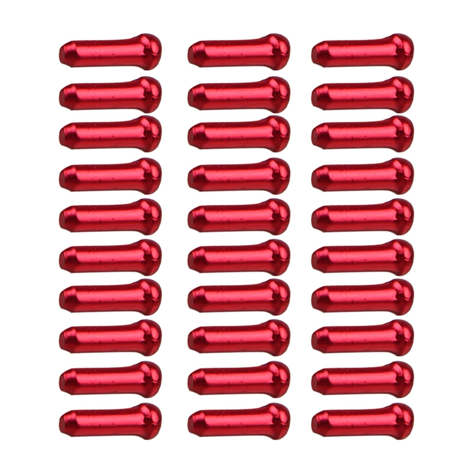 2x30x Bike Cable End Caps Bike Cable Caps for Cycling Mountain Road Bike Red