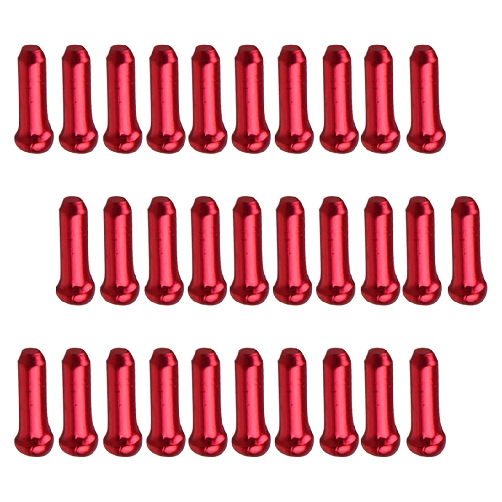 2x30x Bike Cable End Caps Bike Cable Caps for Cycling Mountain Road Bike Red