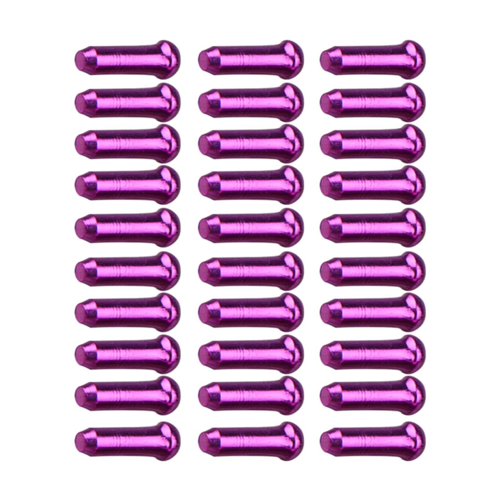 6x30x Bike Cable End Caps Bike Cable Caps for Cycling Mountain Road Bike Purple
