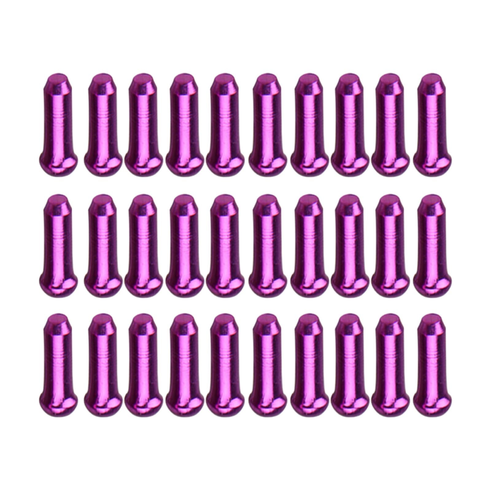 6x30x Bike Cable End Caps Bike Cable Caps for Cycling Mountain Road Bike Purple