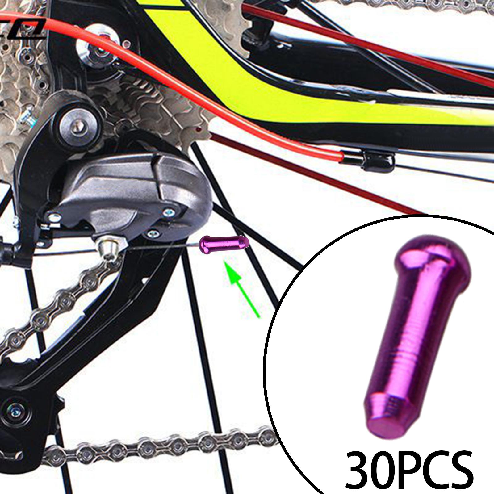 6x30x Bike Cable End Caps Bike Cable Caps for Cycling Mountain Road Bike Purple