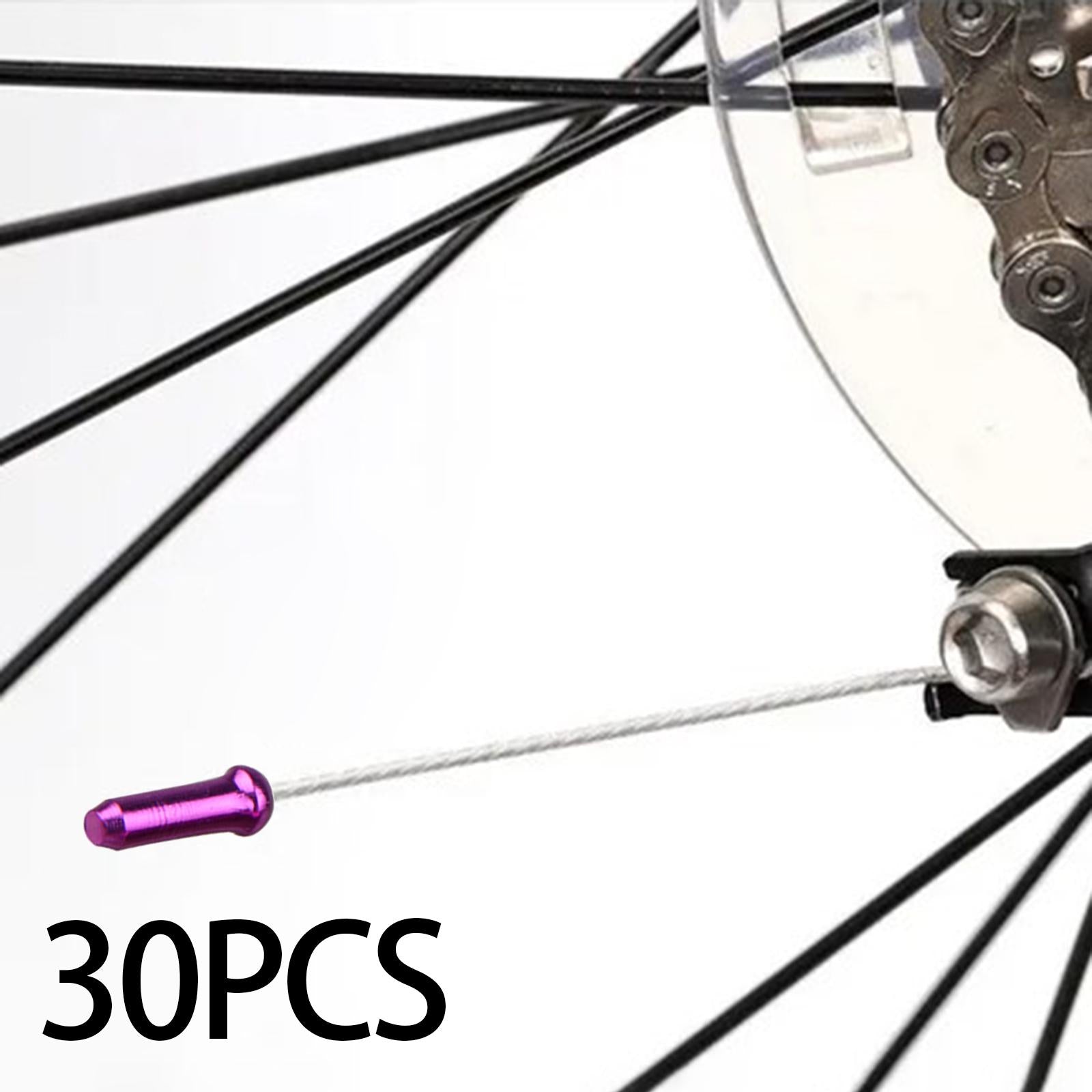 6x30x Bike Cable End Caps Bike Cable Caps for Cycling Mountain Road Bike Purple