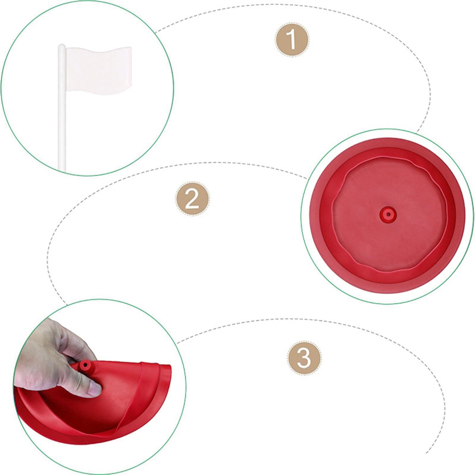 Golf Putting Cup Adults Practice Durable with Flag Putting Training Aid Red
