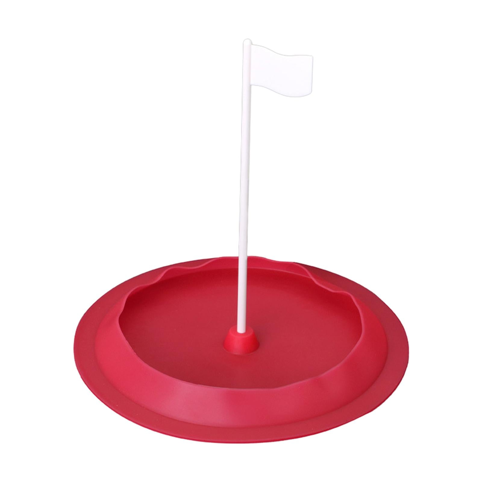 Golf Putting Cup Adults Practice Durable with Flag Putting Training Aid Red