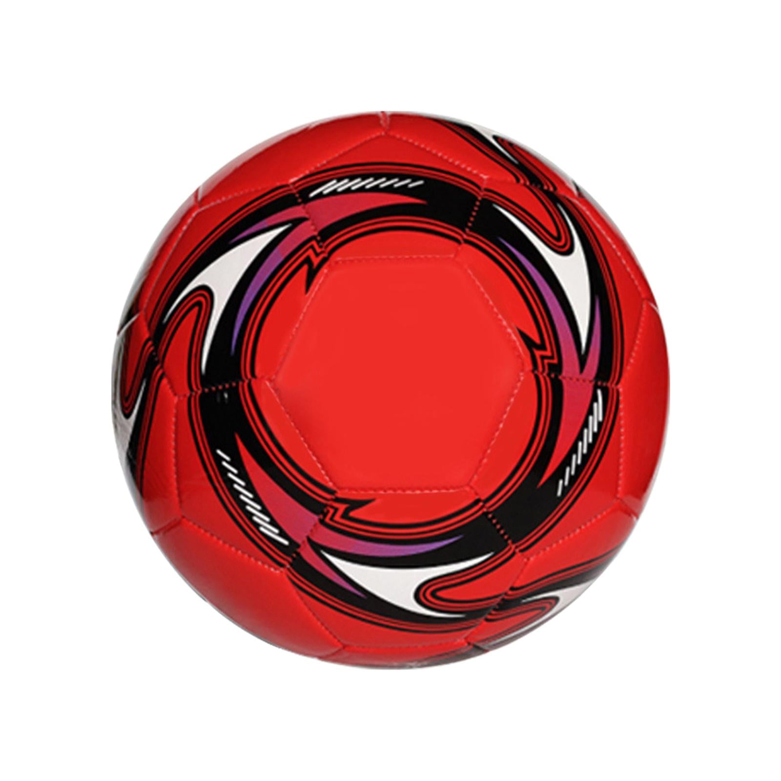Soccer Ball 21cm Durable Wear Resistant Size 5 for Athletic Beginners Adults Red