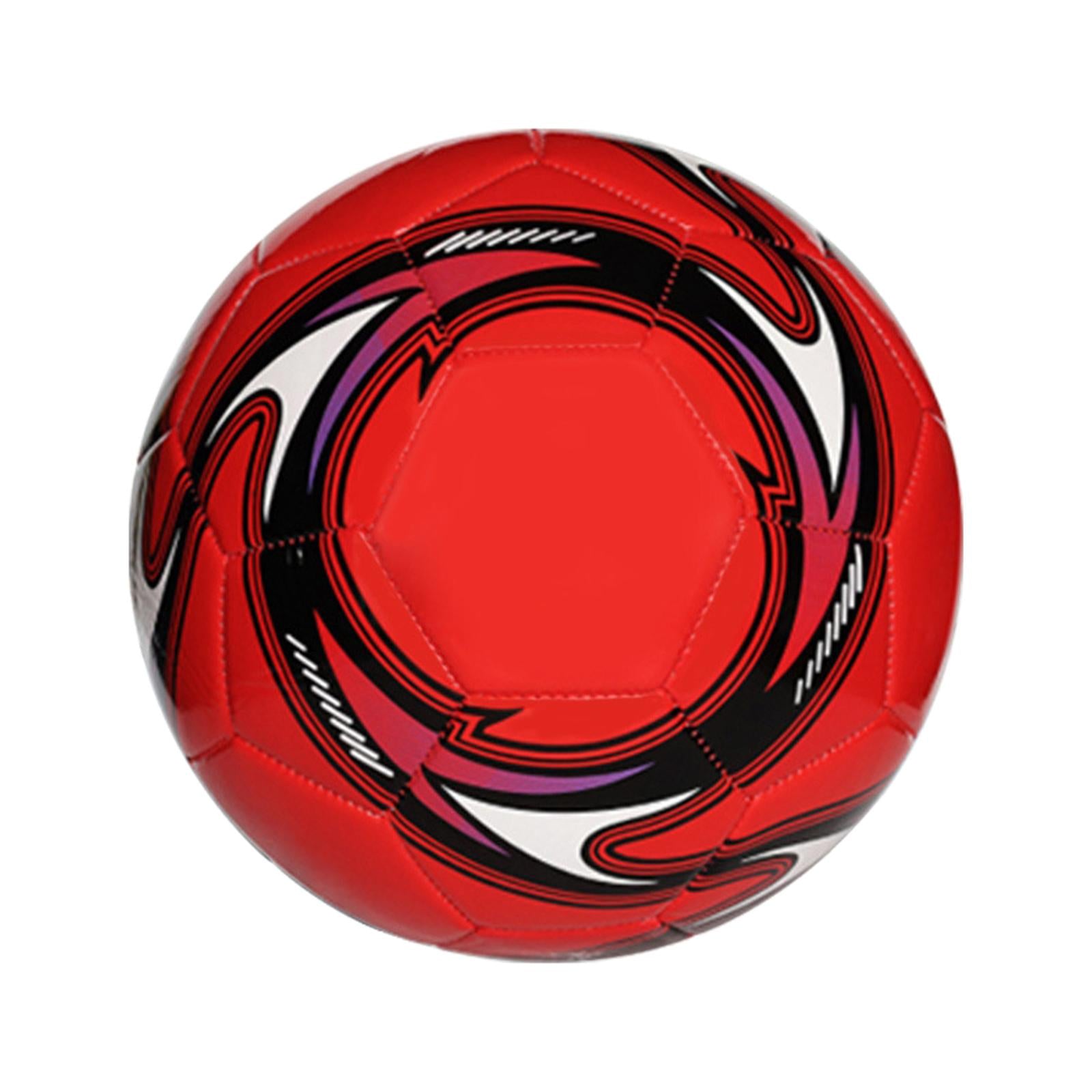 Soccer Ball 21cm Durable Wear Resistant Size 5 for Athletic Beginners Adults Red