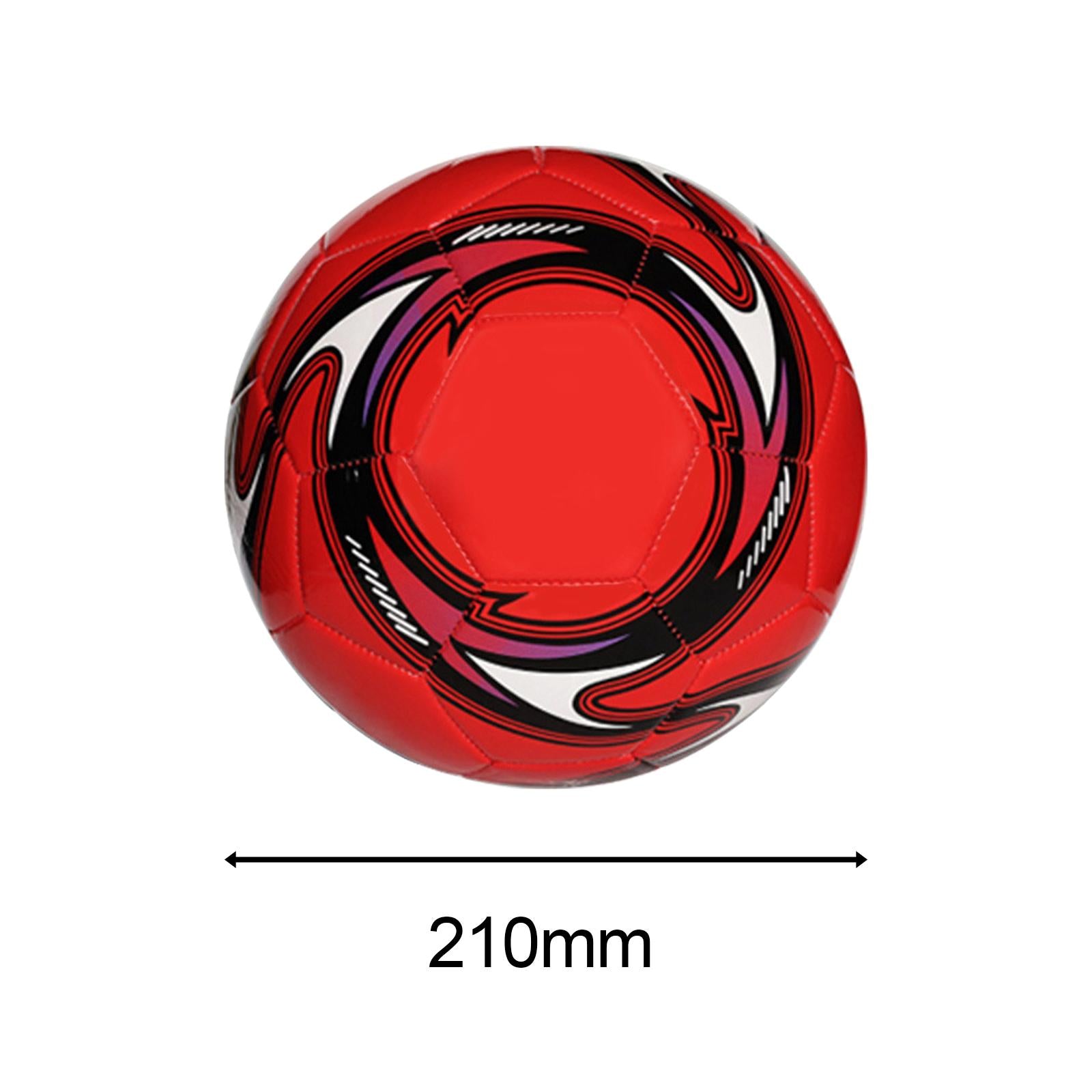 Soccer Ball 21cm Durable Wear Resistant Size 5 for Athletic Beginners Adults Red