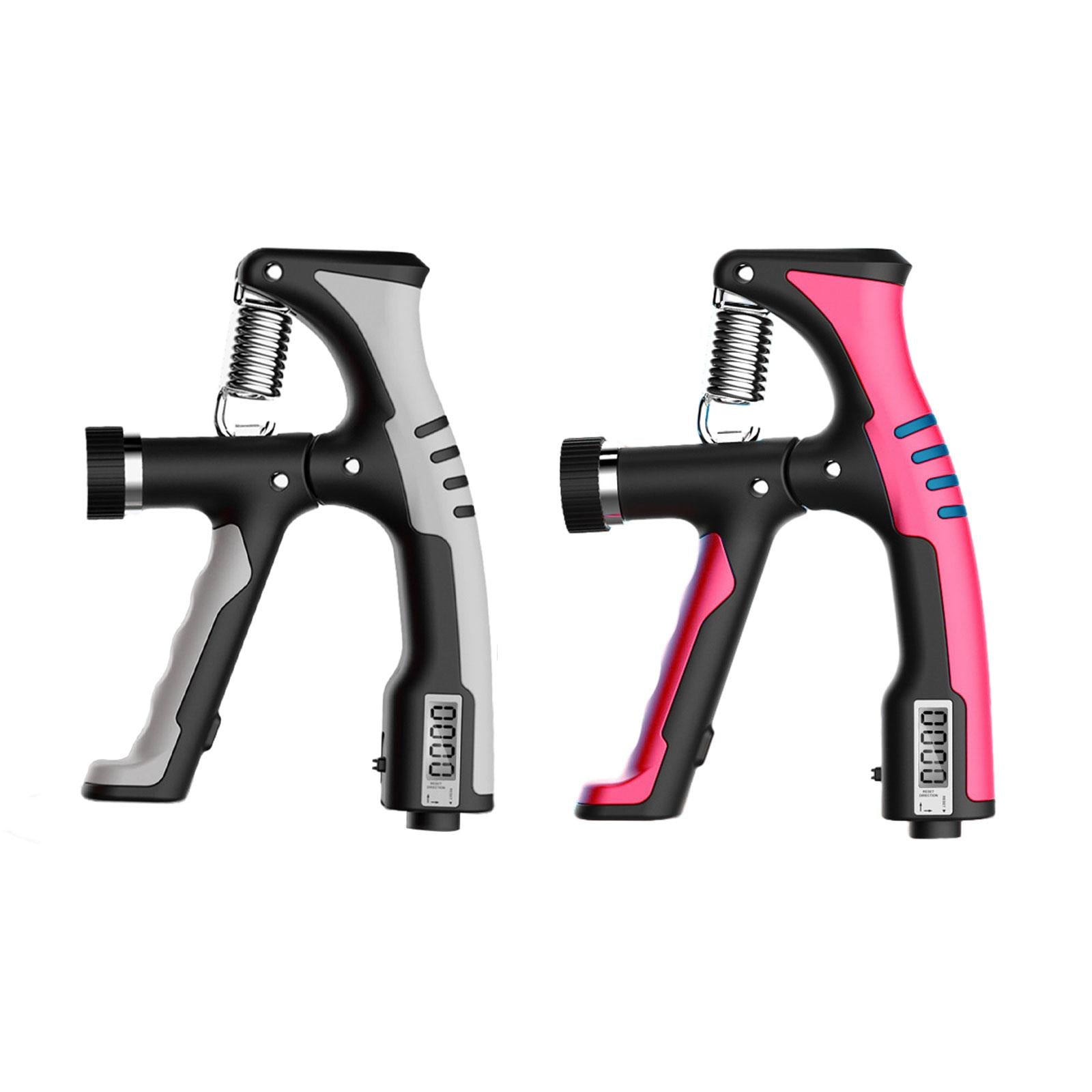 Hand Grip Strengthener Antiskid Home Gym with Counter Forearm Grip Exerciser Rose Red