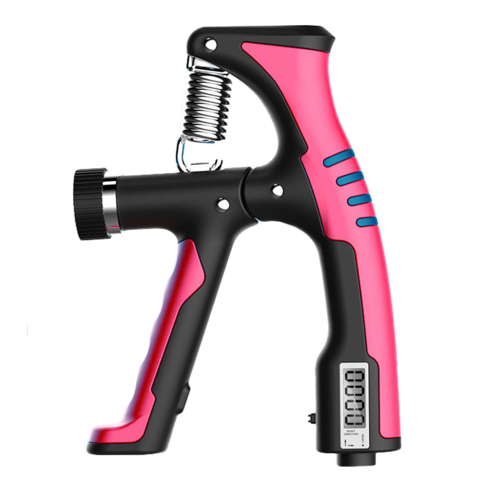 Hand Grip Strengthener Antiskid Home Gym with Counter Forearm Grip Exerciser Rose Red