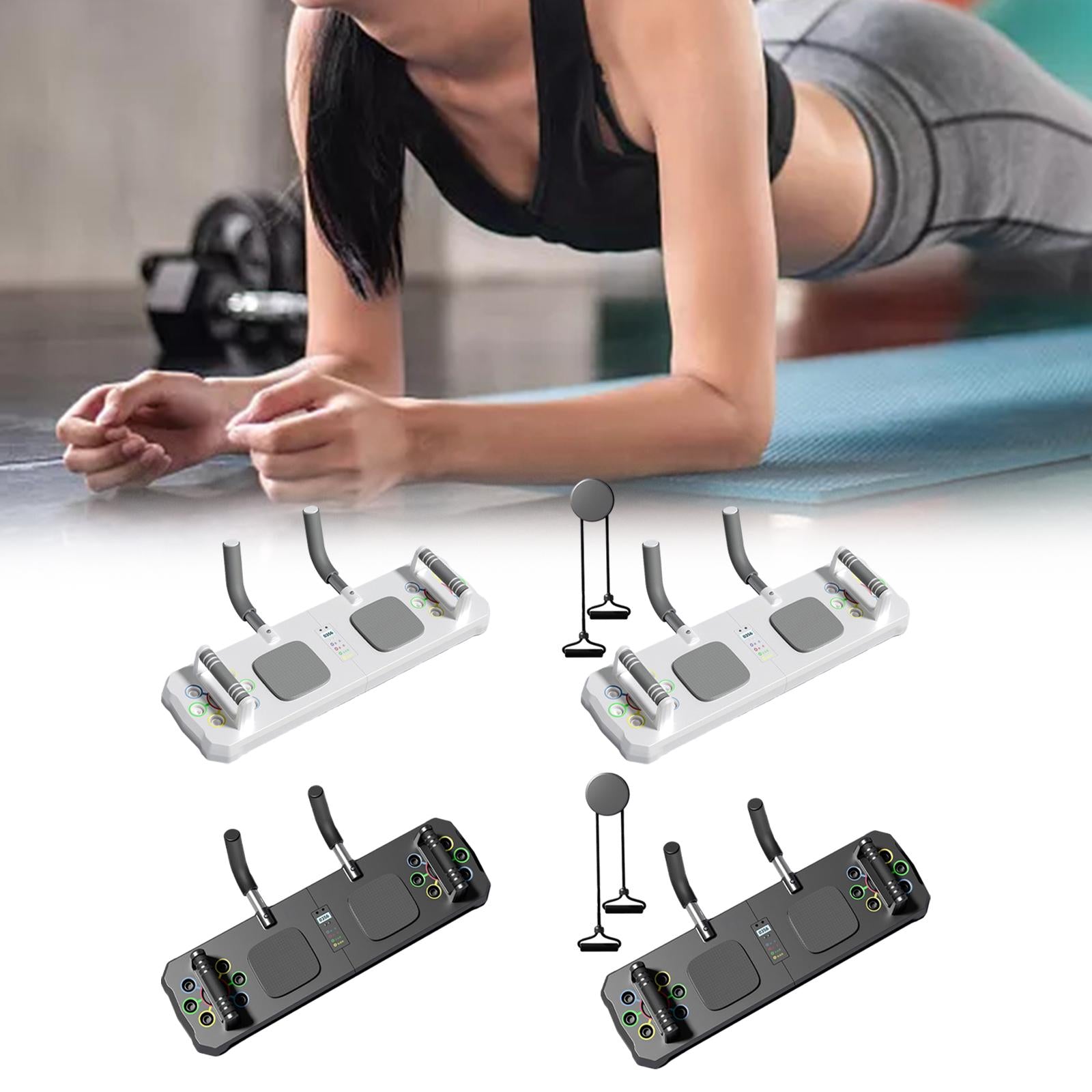 Push up Plate Bracket Abdominal Men Women Fitness Pushup Stands Core Trainer white