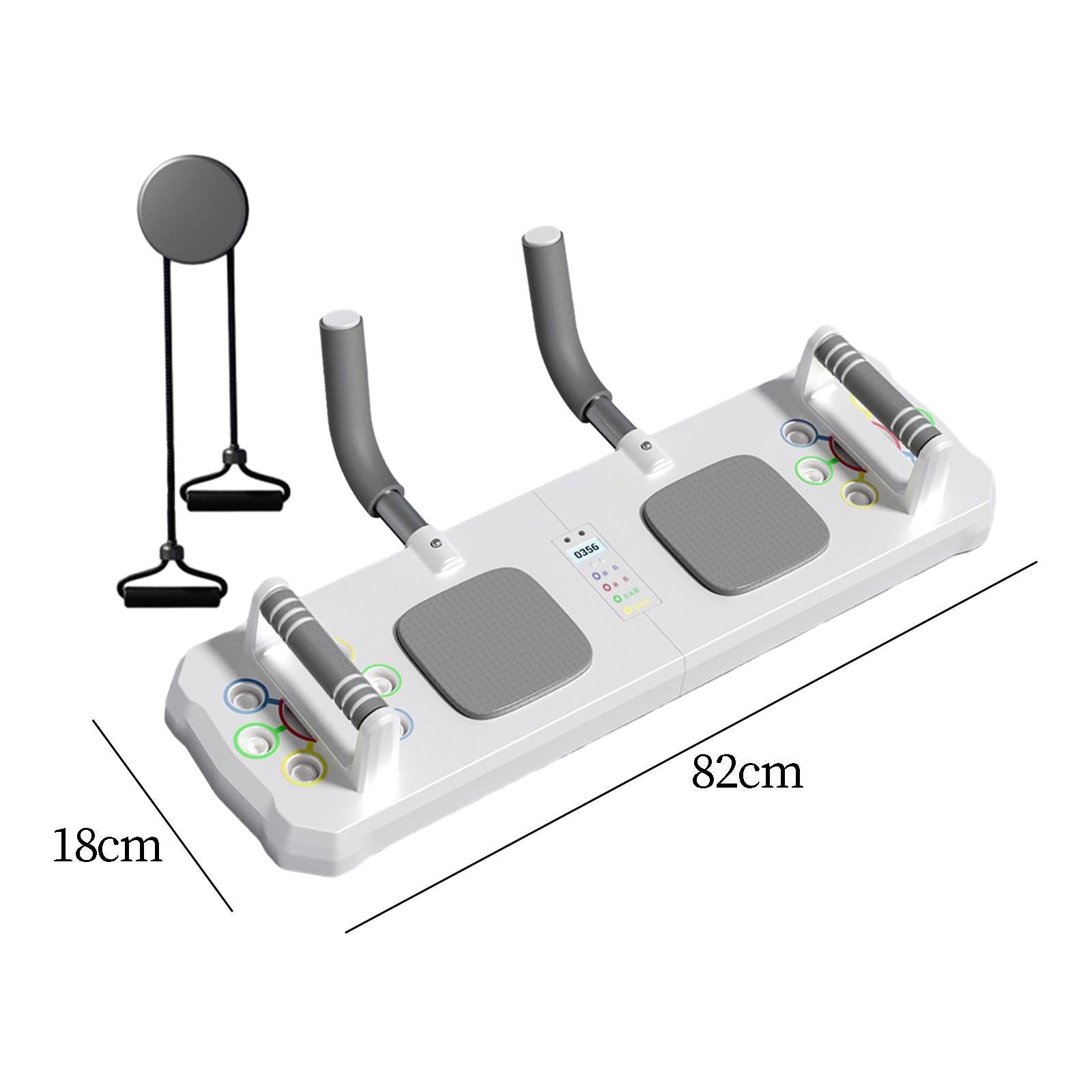 Push up Plate Bracket Abdominal Men Women Fitness Pushup Stands Core Trainer white with rope