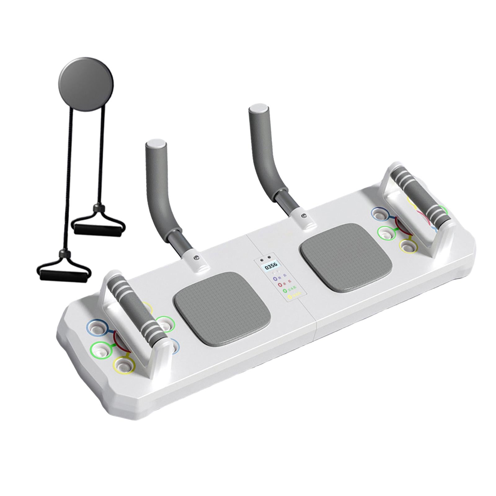 Push up Plate Bracket Abdominal Men Women Fitness Pushup Stands Core Trainer white with rope