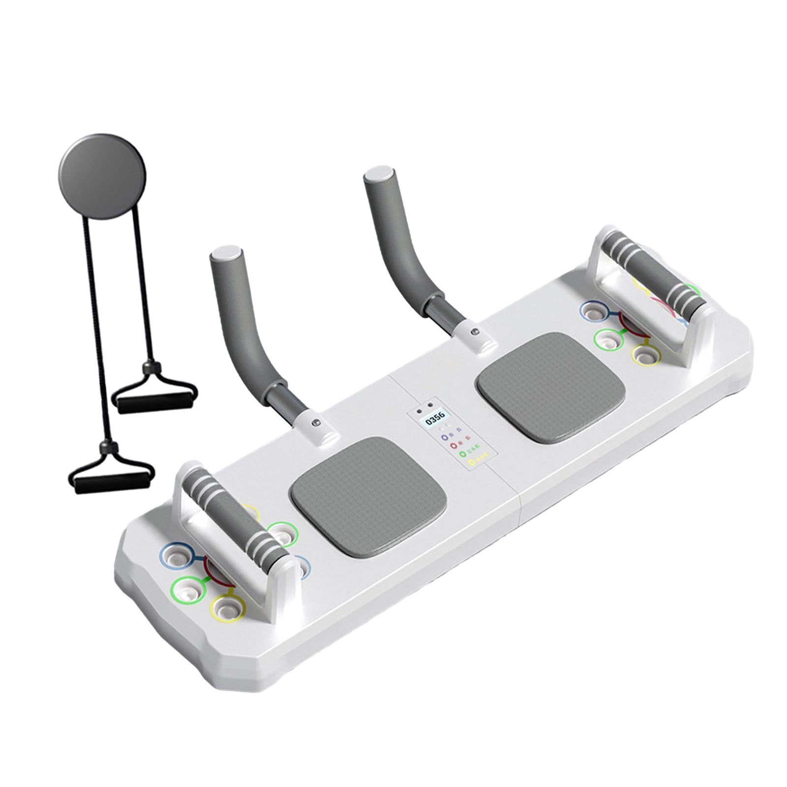 Push up Plate Bracket Abdominal Men Women Fitness Pushup Stands Core Trainer white with rope