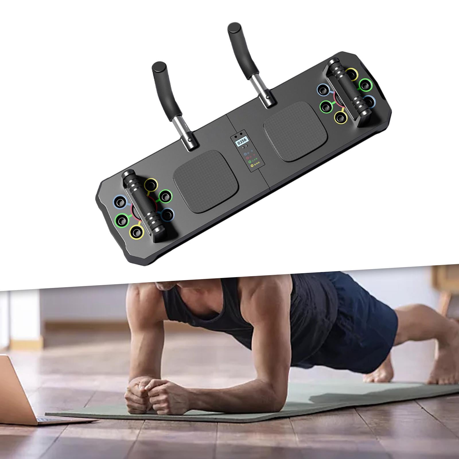 Push up Plate Bracket Abdominal Men Women Fitness Pushup Stands Core Trainer black
