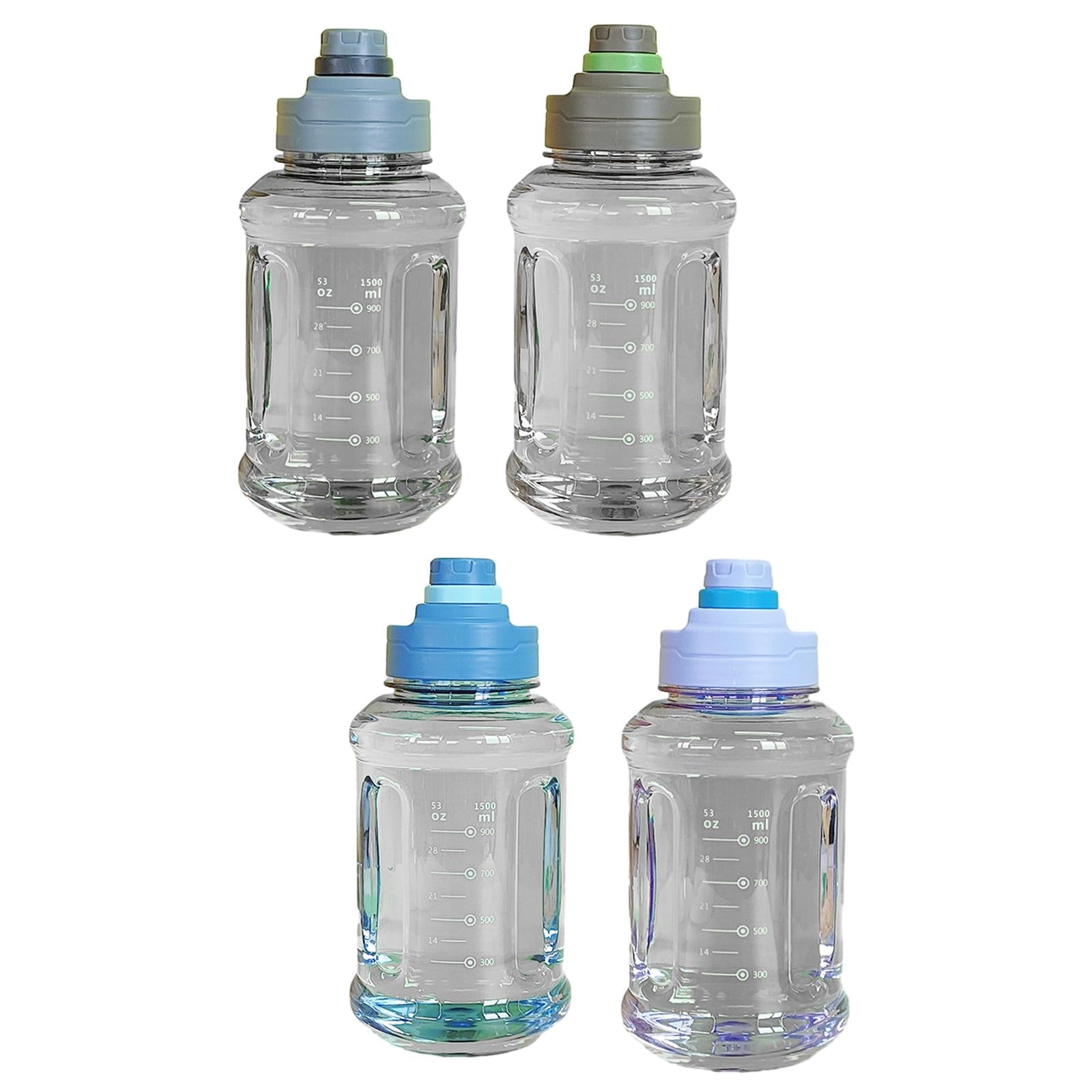 Big Water Bottle 1500ml 11x24cm for Sports and Travel Easy to Use Gym Bottle violet