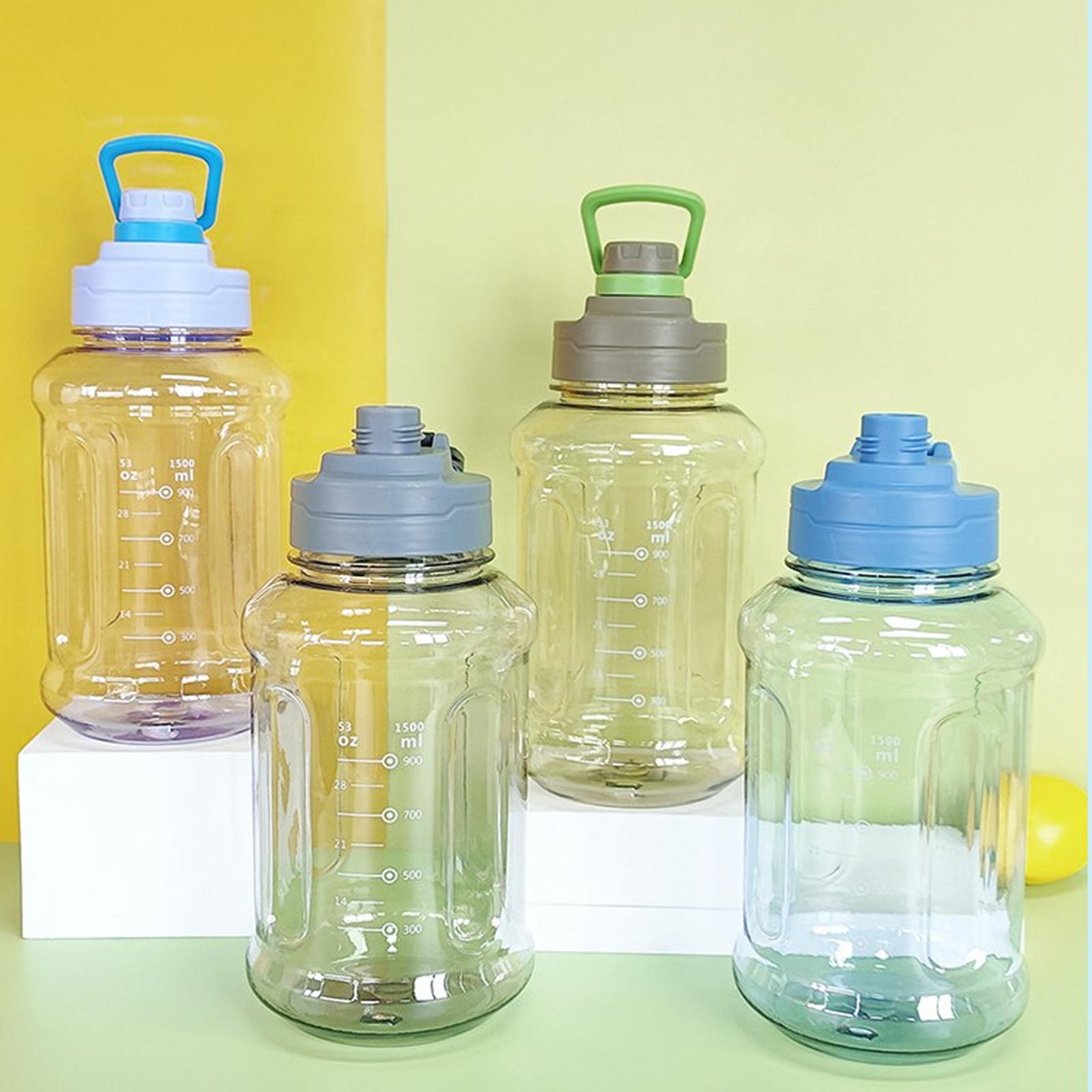 Big Water Bottle 1500ml 11x24cm for Sports and Travel Easy to Use Gym Bottle violet