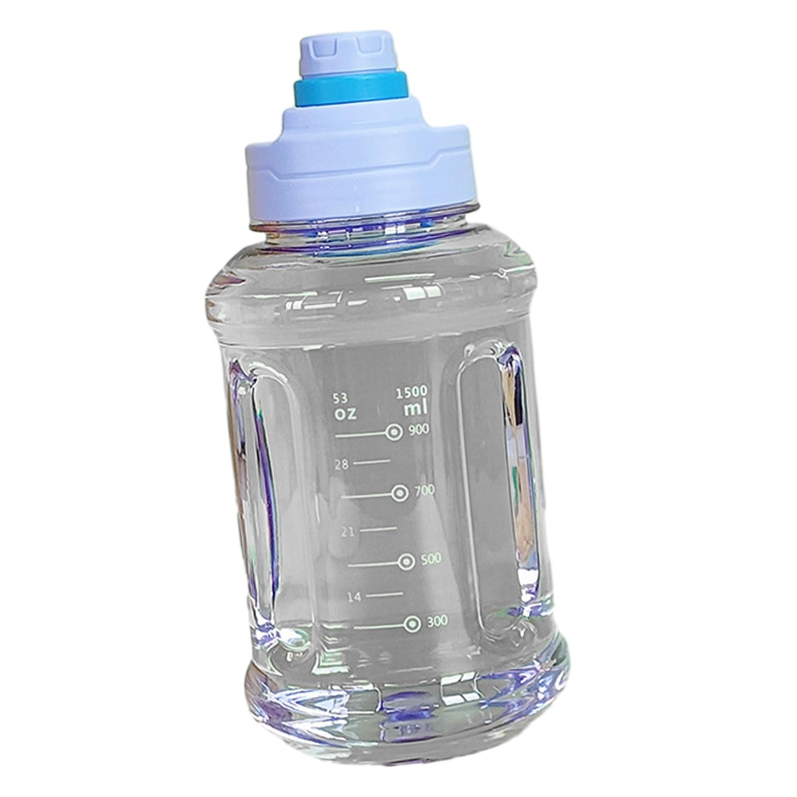 Big Water Bottle 1500ml 11x24cm for Sports and Travel Easy to Use Gym Bottle violet