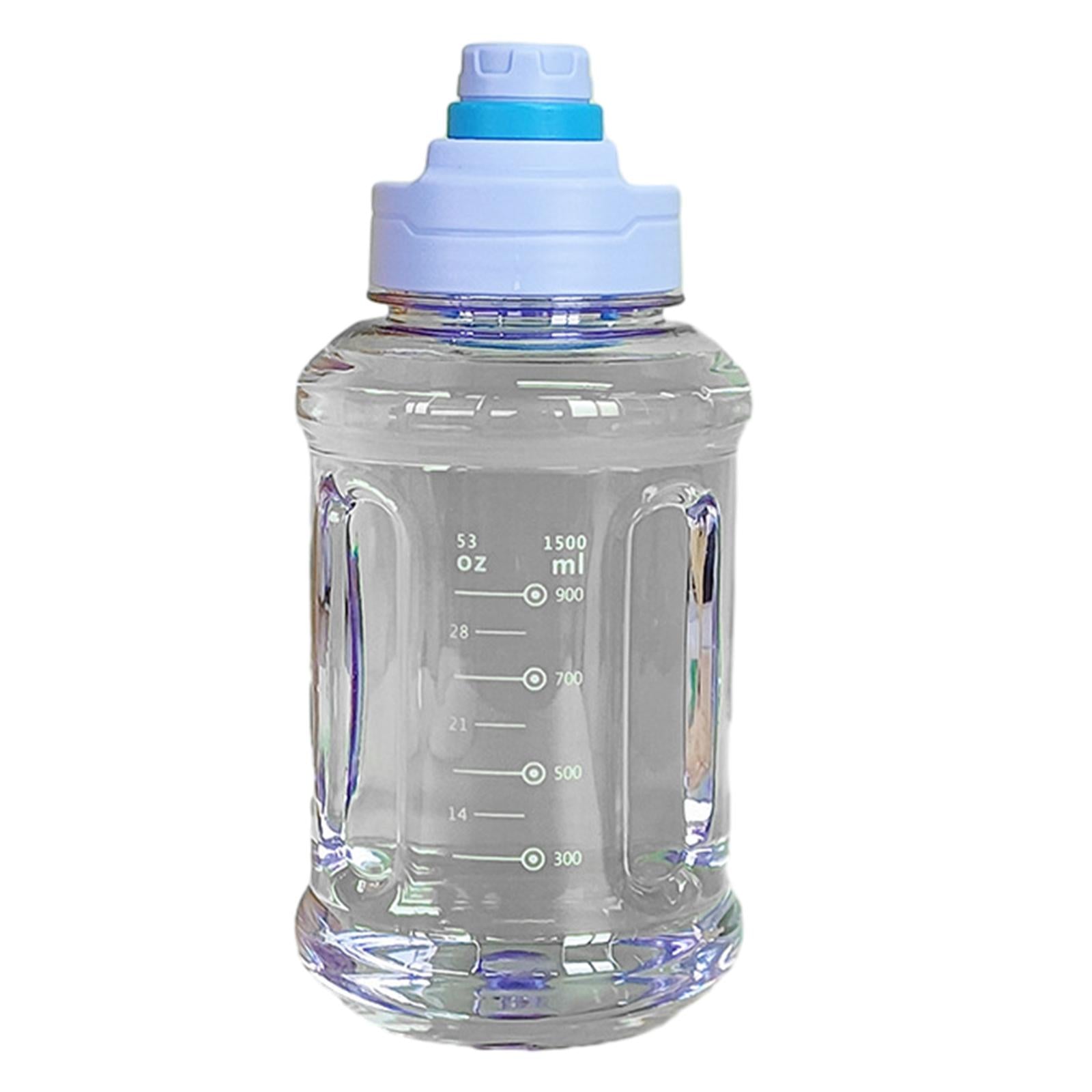 Big Water Bottle 1500ml 11x24cm for Sports and Travel Easy to Use Gym Bottle violet