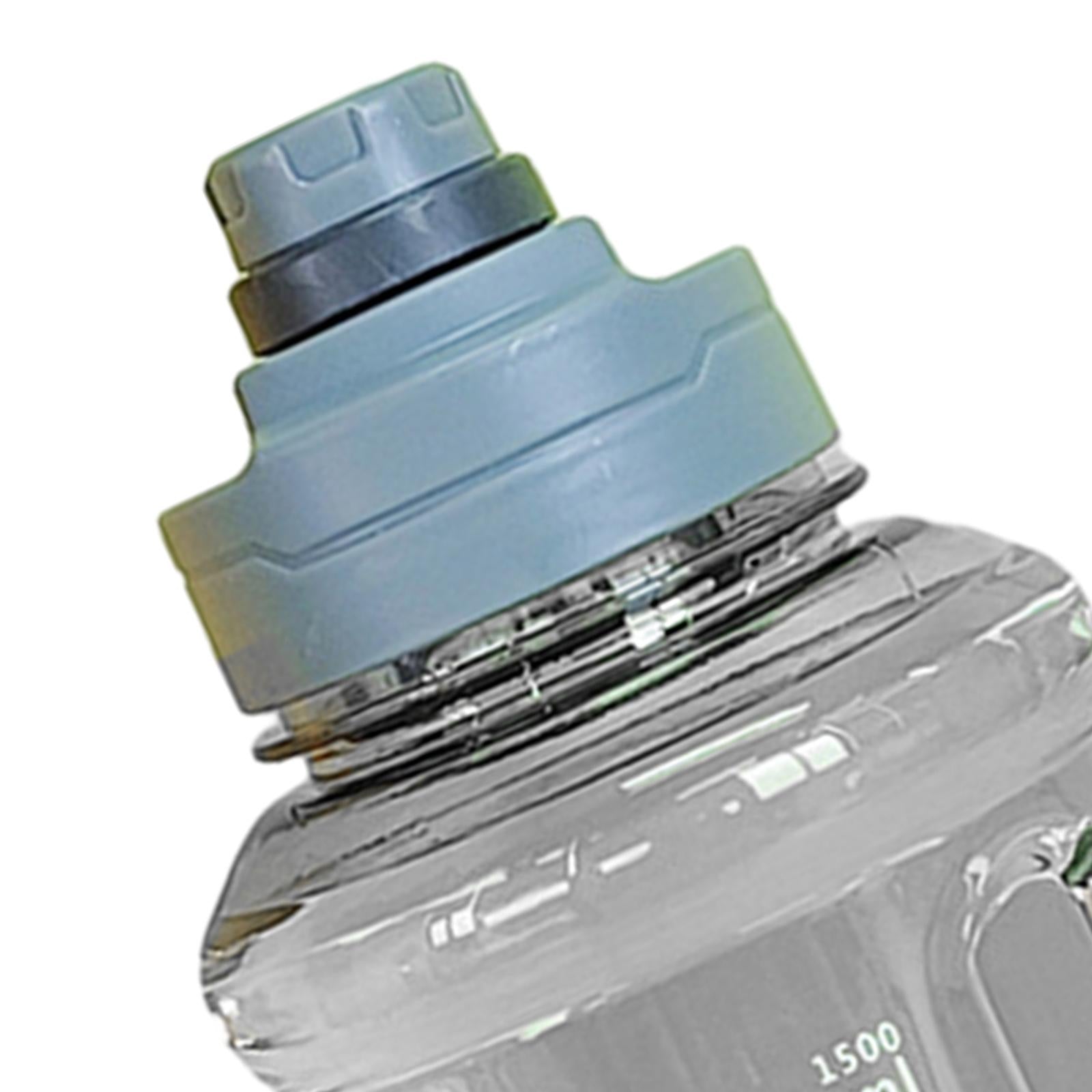 Big Water Bottle 1500ml 11x24cm for Sports and Travel Easy to Use Gym Bottle gray