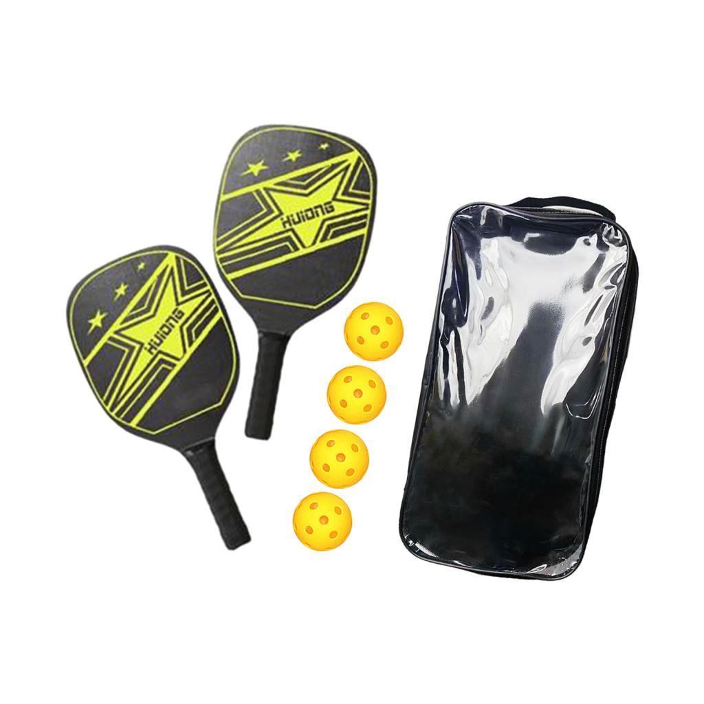 2 Pieces Pickleball Paddles Nonslip Grip Pickleball Racket and Ball Set