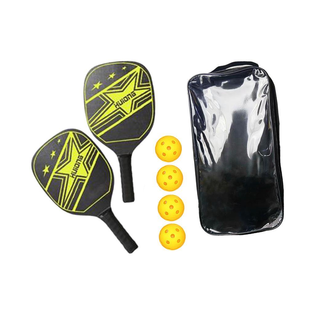 2 Pieces Pickleball Paddles Nonslip Grip Pickleball Racket and Ball Set