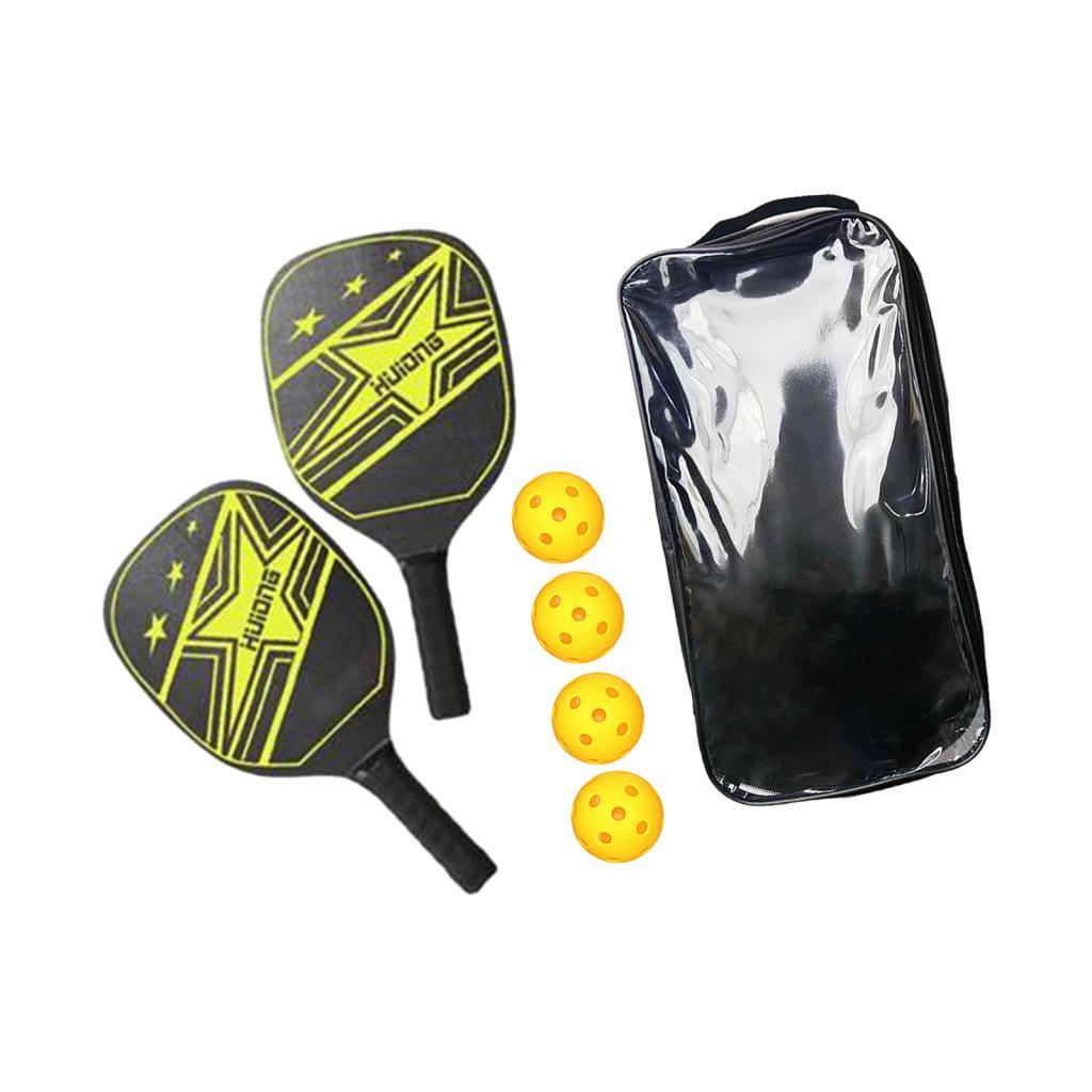 2 Pieces Pickleball Paddles Nonslip Grip Pickleball Racket and Ball Set