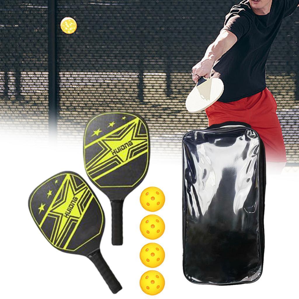 2 Pieces Pickleball Paddles Nonslip Grip Pickleball Racket and Ball Set