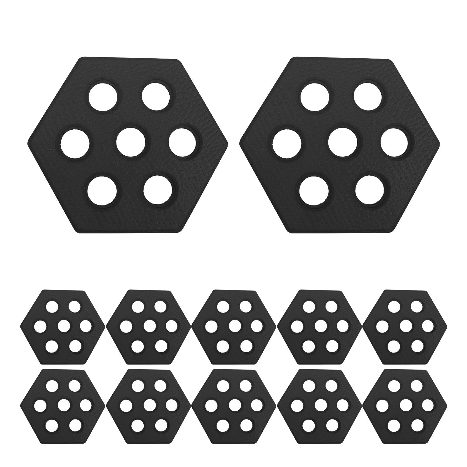 12Pcs Hexagon Surfboard Pads Deck Pads for Skimboarding Kiteboards Longboard Gray