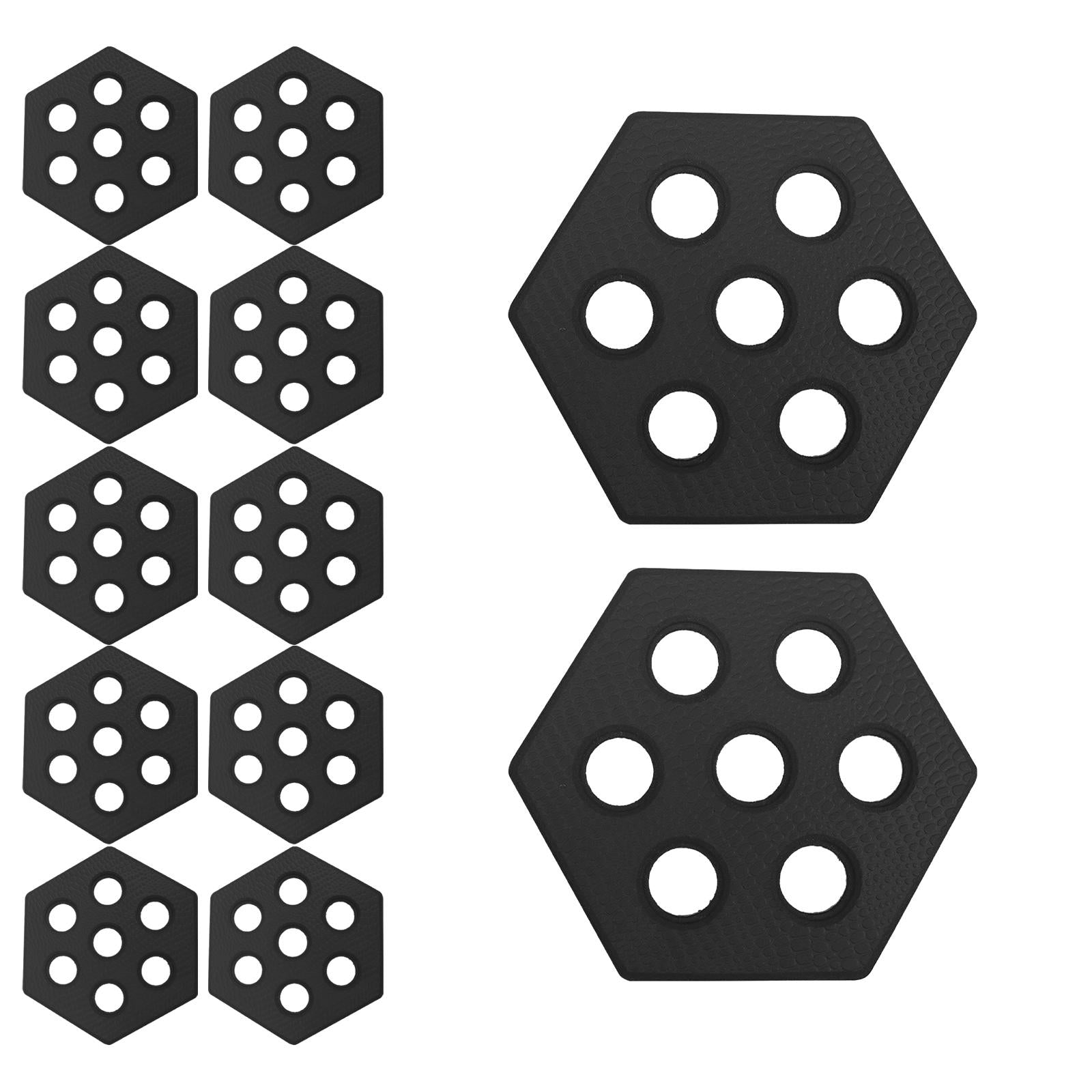 12Pcs Hexagon Surfboard Pads Deck Pads for Skimboarding Kiteboards Longboard Gray