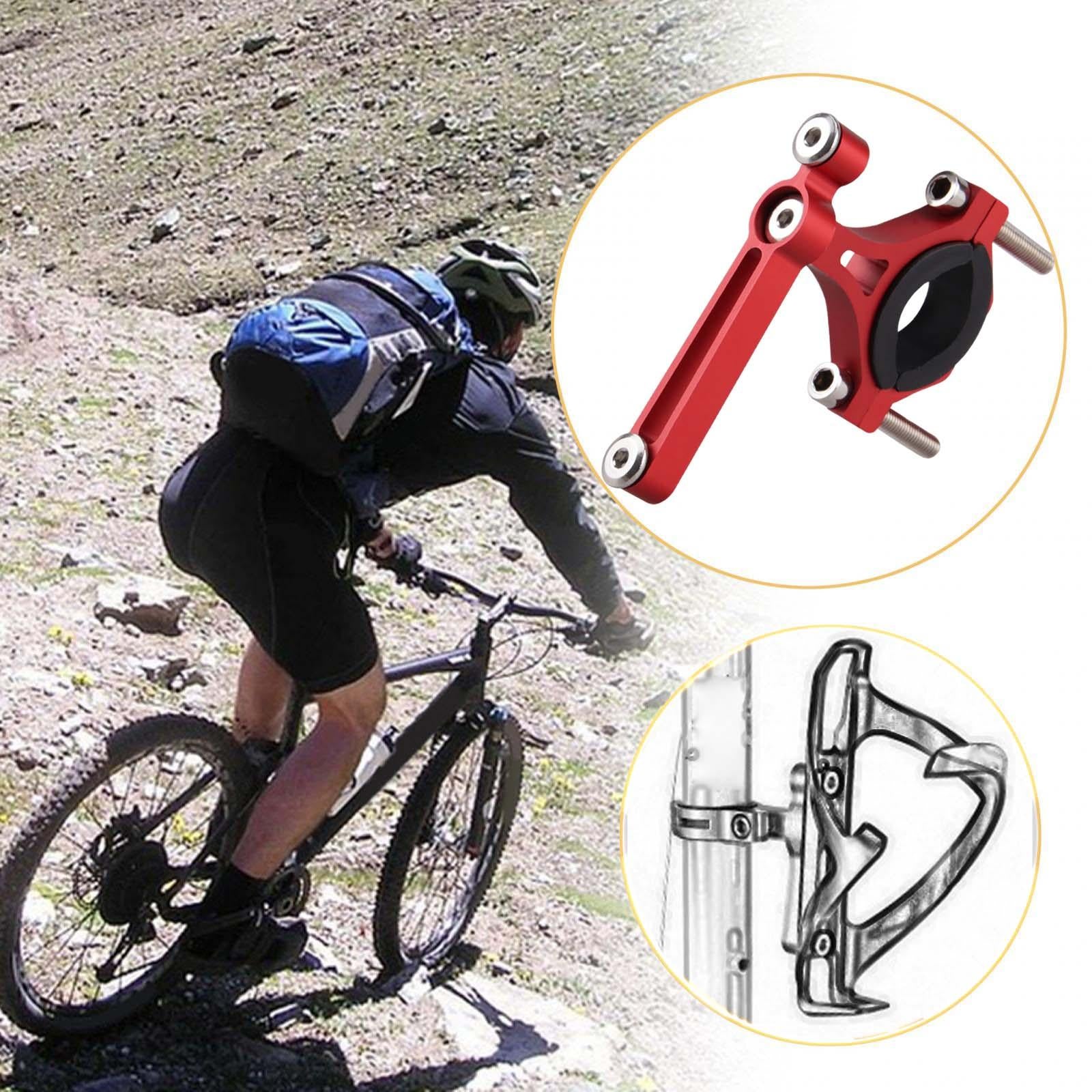 Bicycle Bottle Holder Bracket Clamp Bike Bottle Cage Mount for Road Bicycles Red Inner Black